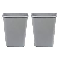 Vista 13 de Yaxa Basics - Canasta papelera para oficina comercial rectangular, capacidad de 10 galones (Paquete de 1), color negro
