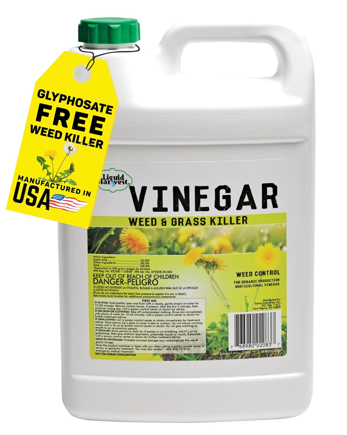 Amazon.com : Liquid Harvest Vinegar Weed & Grass Killer - Gallon ...