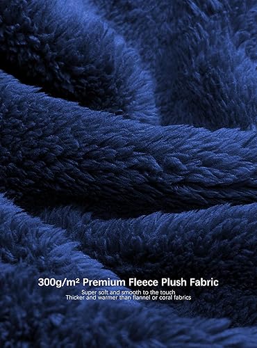 Miniatura 2 de SlumberMee Bata de felpa de forro polar para hombre con capucha, ultra suave, esponjosa, longitud completa, larga con bolsillos, abrigo de casa