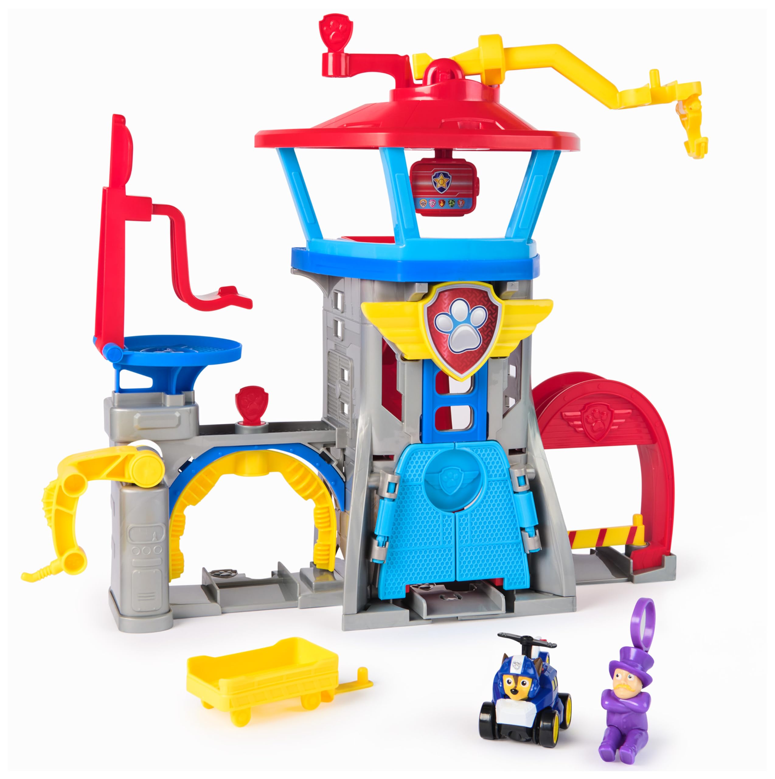 Paw Patrol, Air Rescue, Set Di Gioco Pup Squad Aeroporto Di Adventure Bay | Torre Alta Oltre 30 Cm, 7 Aree Di Gioco, Centro Di Comando, Stazione Di Rifornimento, Lanciatore