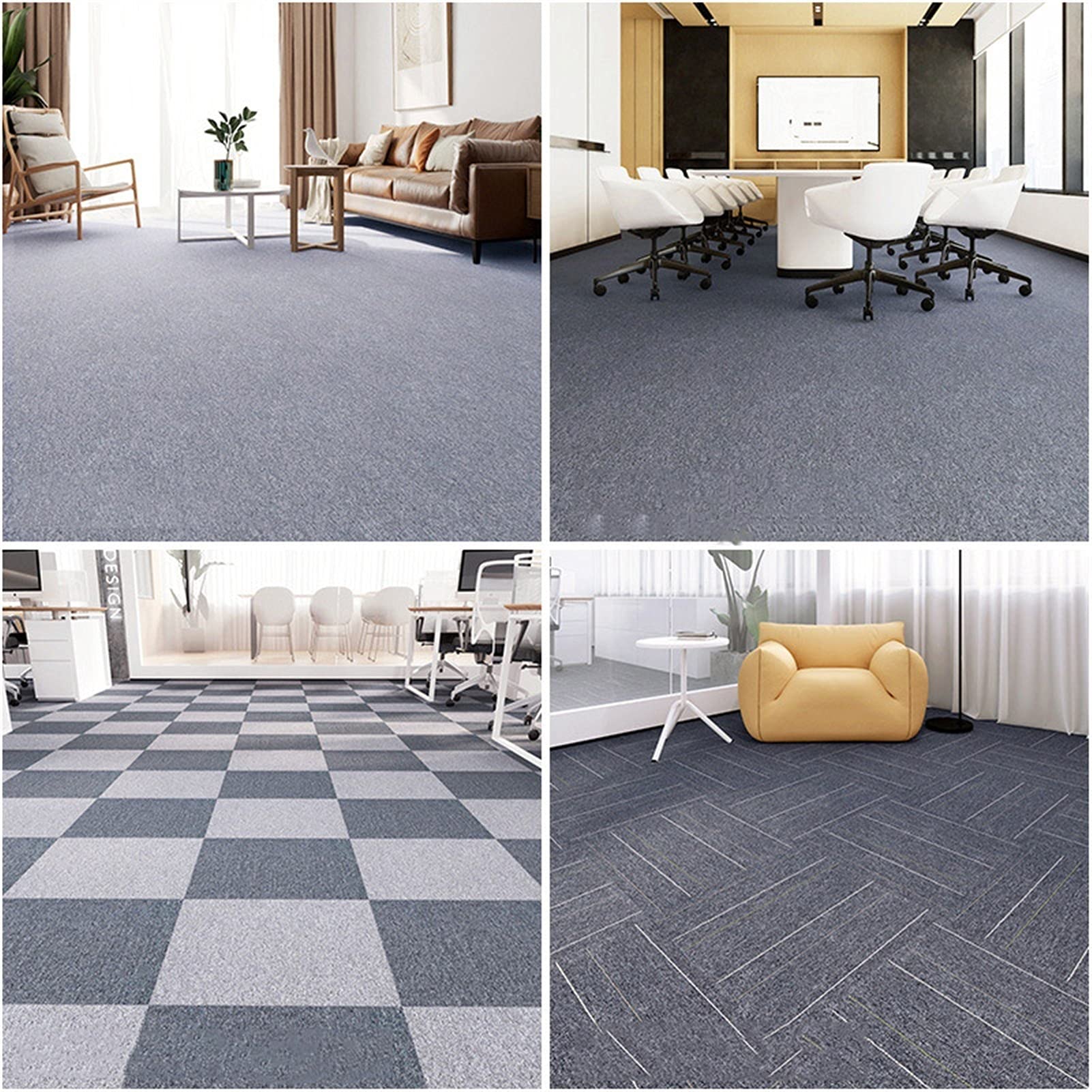 Moquette Modulare 50x50 Cm - Tappeto A Mattonelle Per Interni, 14 Colori A Scelta - 4 Pezzi (1 Mq) Rosso - Foto 8