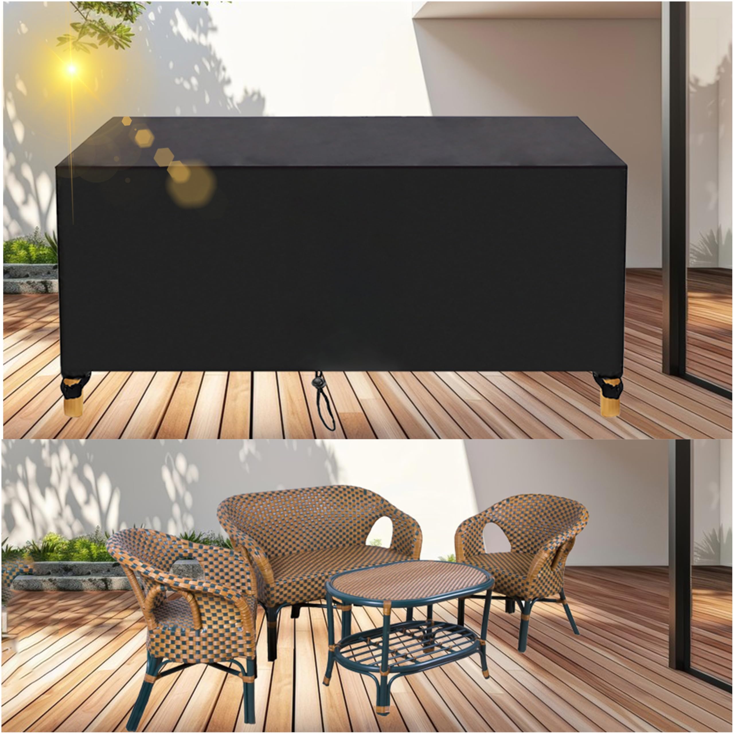 Funda Protectora Conjuntos Muebles Jardin 155x125x55cm Tela Oxford 420D