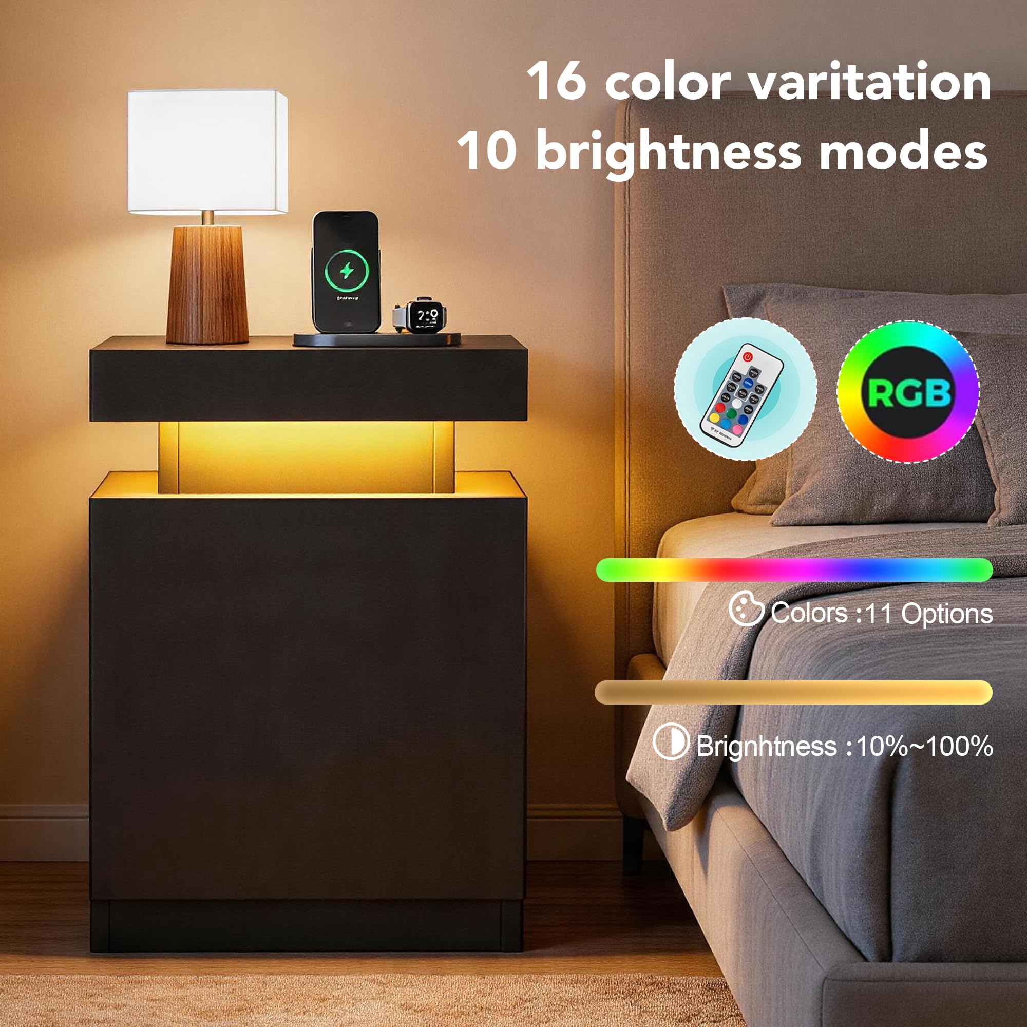 L'ÉGOÏSTE &One night stand Amazon.com: OneBlis Nightstands Set of 2, 17.7 Inches LED Night