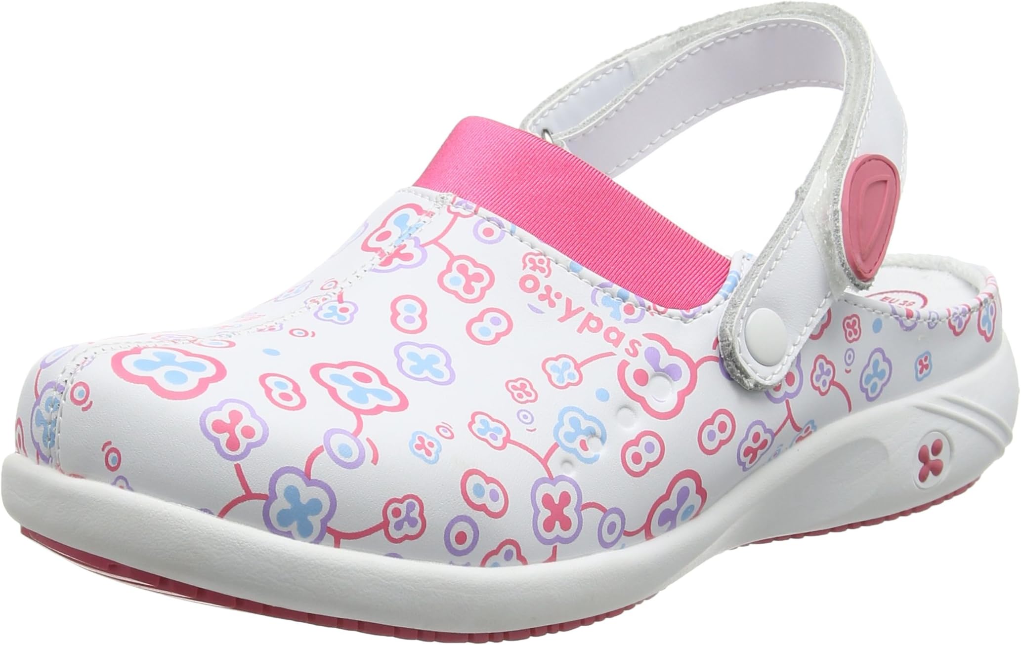 Oxypas Move Doria Slip-resistant, Antistatic Leather Nursing Clogs with Coolmax Lining, 5.5 UK (39 EU)