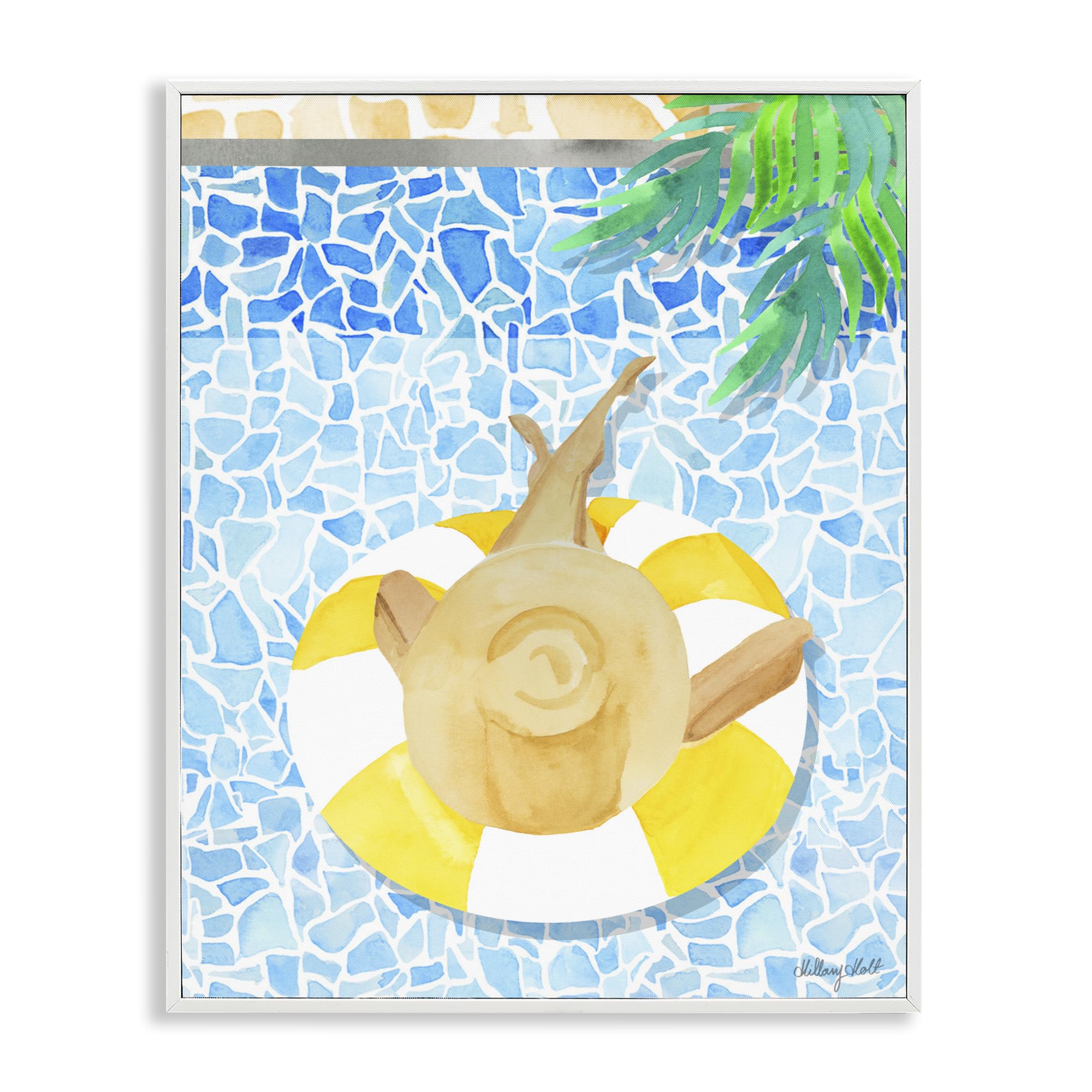 Poolside Drift Coastal Summer, stampa giclée incorniciata, 28 x 35 cm