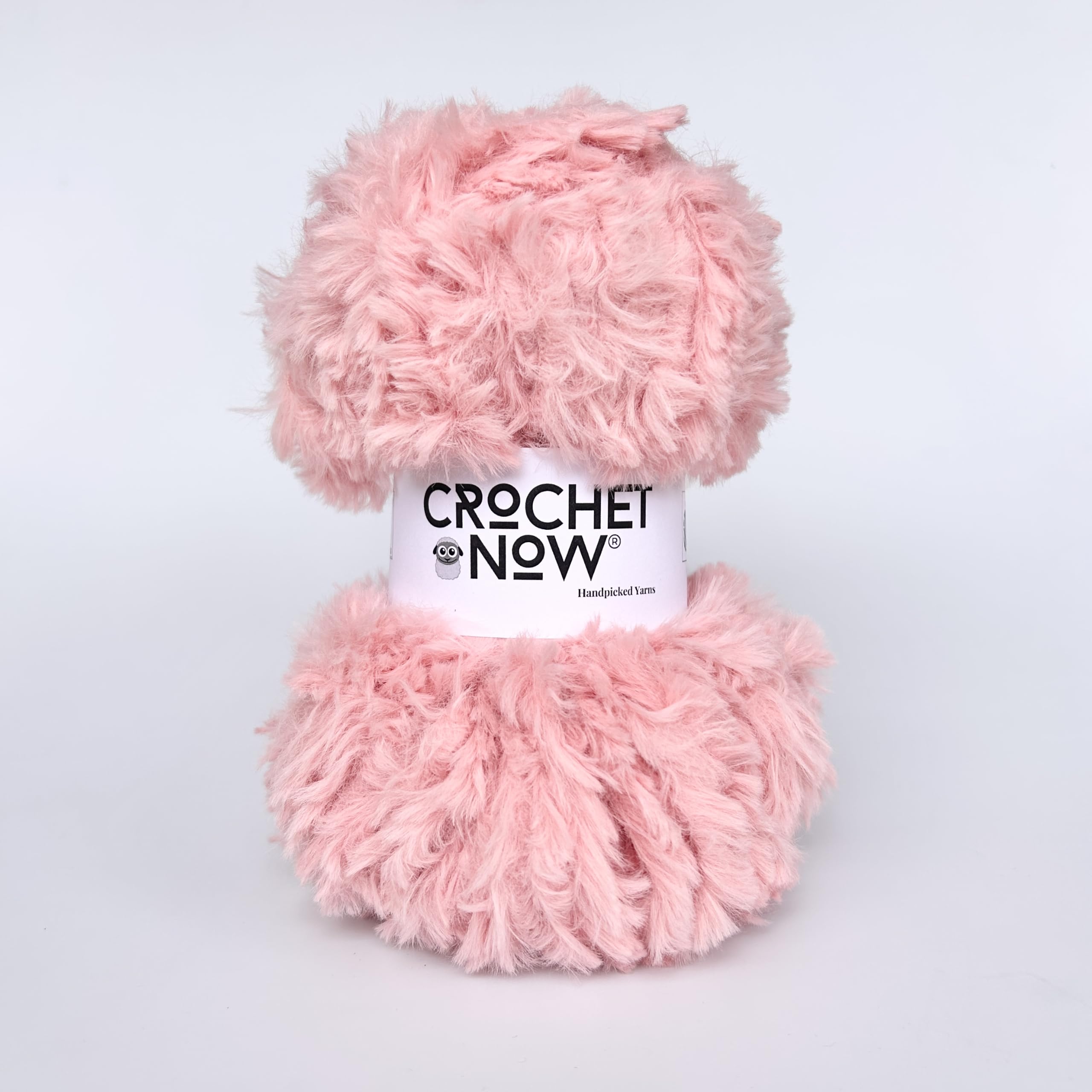 Crochet Now |Super Soft Faux Fur Yarn for Knitting and Crochet Projects 100 GMS / 60mtr Balls (Salmon Pink)-image-5