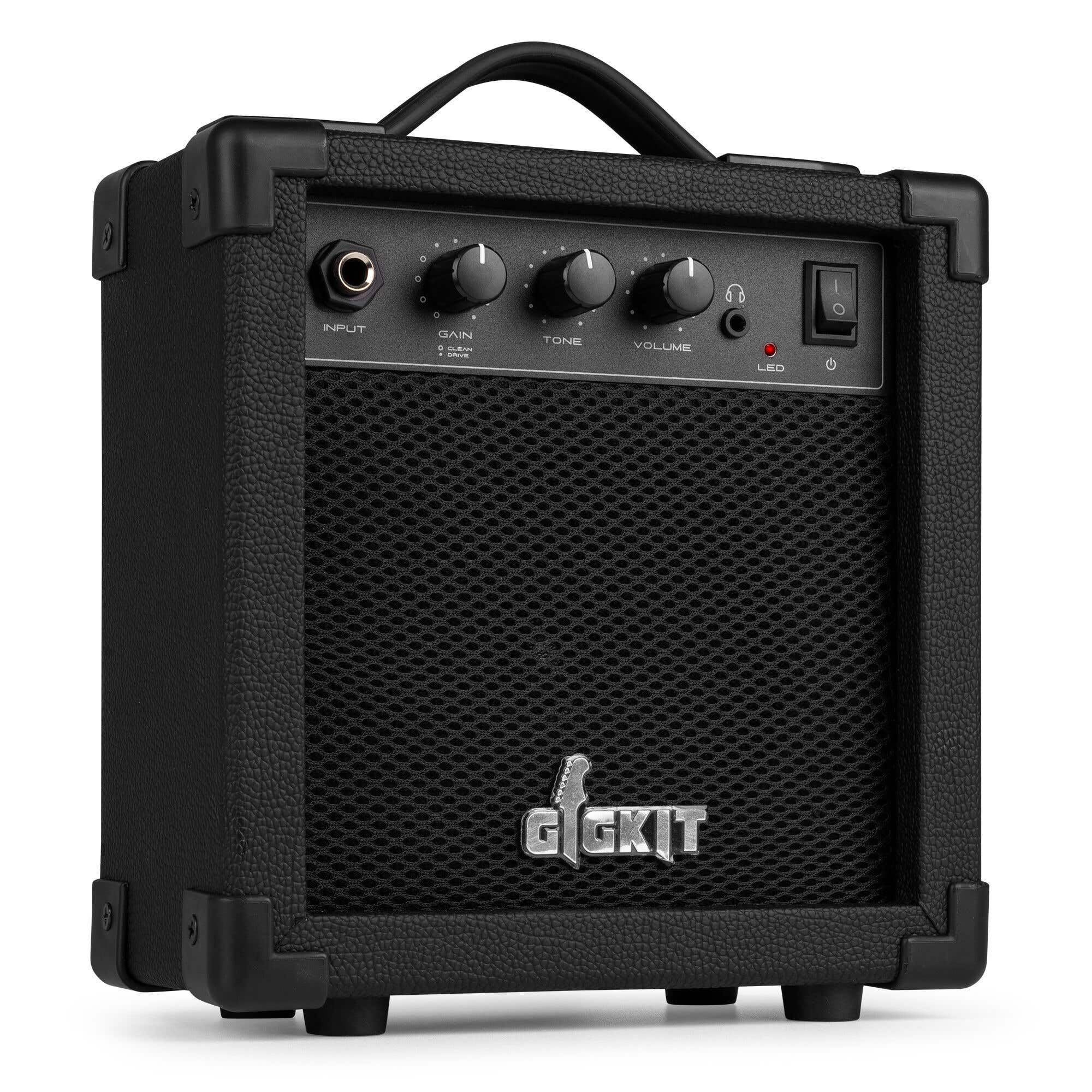 Max Gigkit20 - Gitarrenverstärker 20 Watt, E Gitarre Verstärker mit Griff und Kopfhöhrer-Anschluss, Audio Line-In, Guitar Amp mit Gain, Tone & Volume-Regler, Kompakt & Tragbar - Schwarz