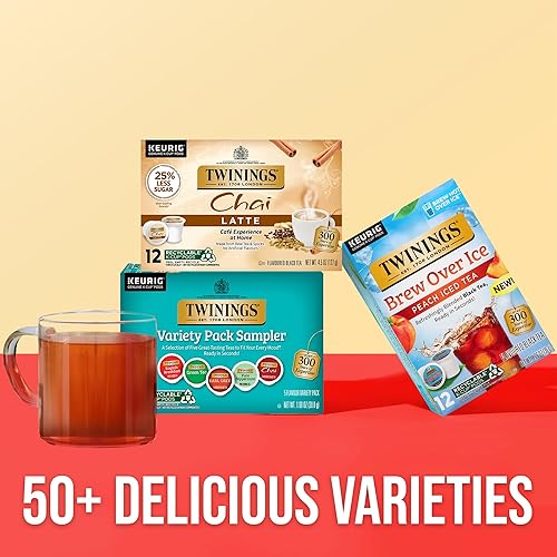 Miniatura 5 de Twinings Paquete variado de cápsulas K-Cup para desayuno inglés Earl Grey Chai verde menta para cafeteras Keurig y de una sola taza 10 unidades