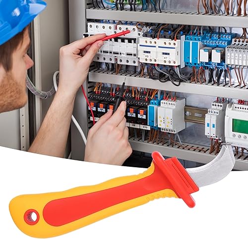 Miniatura 8 de Herramienta de desmontaje de cuchillo de cable, cuchillo de electricista aislante, cortador de cables de aislamiento, cuchillo de desmontaje de