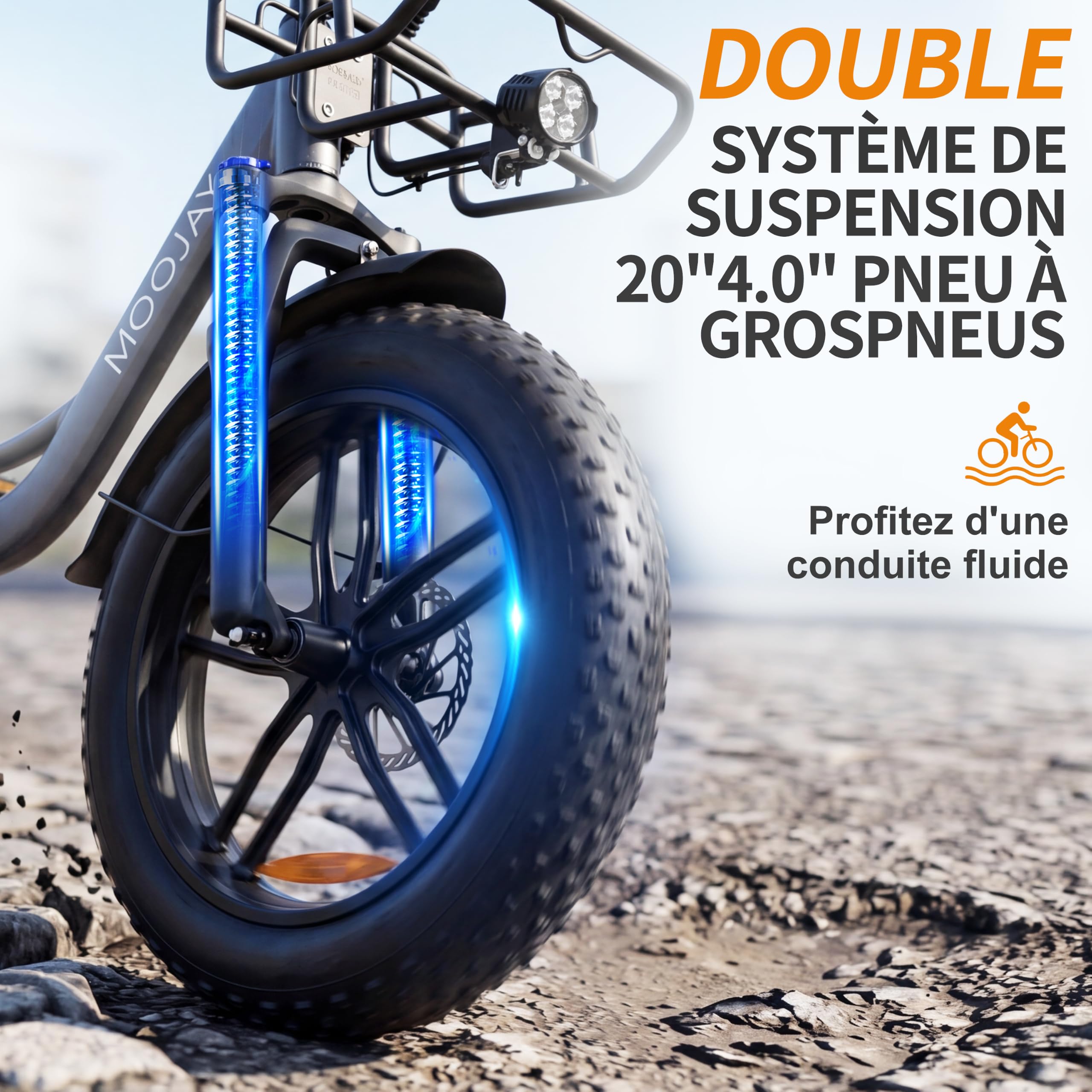 Vélo Électrique Adulte, Autonomie 80km, 25 km/h