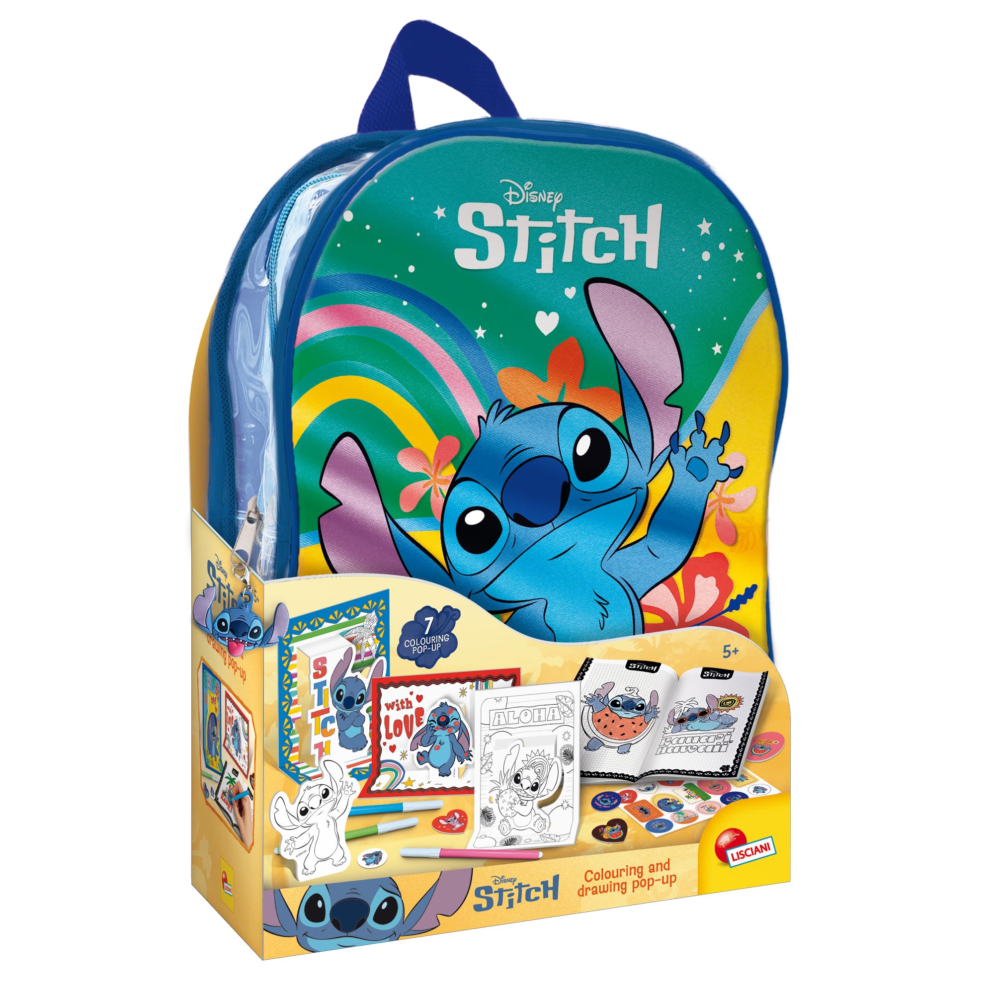 Zainetto Stitch - Pop Up da colorare + Stickers