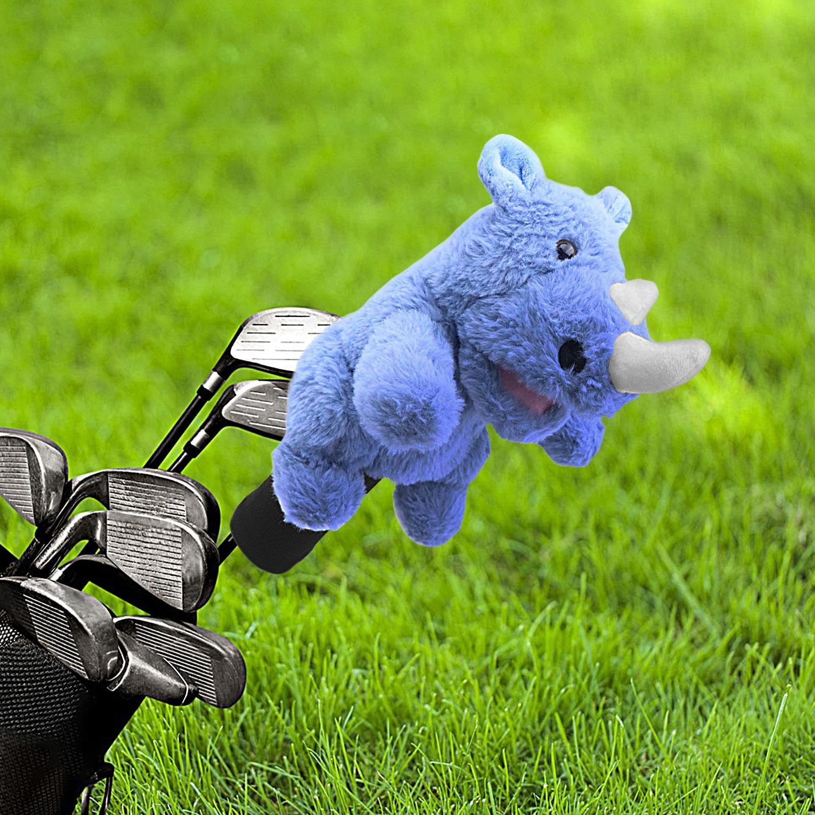 Capuchons en Peluche Golf – Housse Animaux Cartoon, Protège-Bois Coloré | Revêtement Rempli Doux Sécurise Clubs Driver Lors De Matchs Extérieurs, Ambiance Décontractée, Cadeau Rigolo Joueur