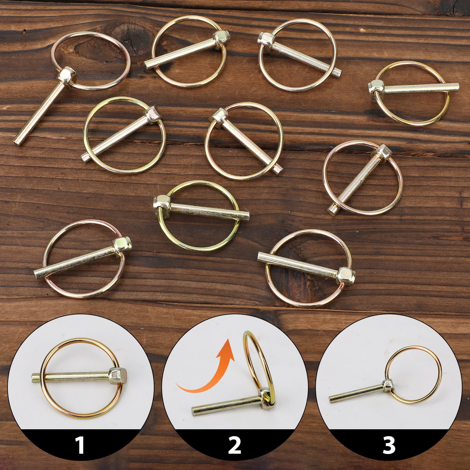 10pcs Heavy Duty Lynch Pin Assortment Kit - Image 3