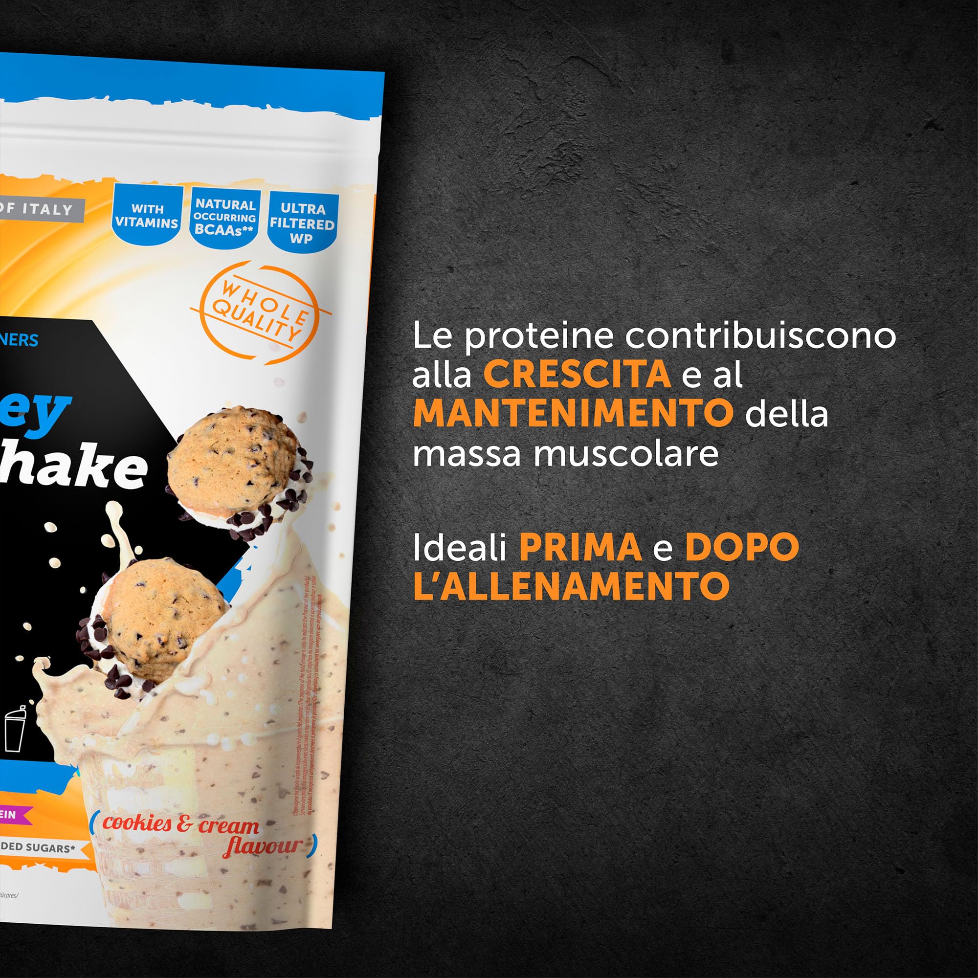 Named Sport 100% Whey Protein Shake, Biscotti e Crema - 900 Gr