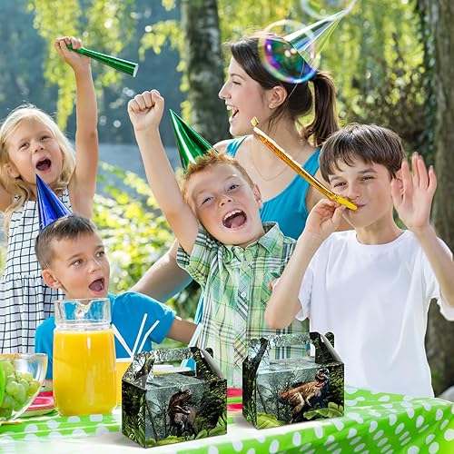 Miniatura 6 de Cajas de regalo de dinosaurios, cajas de recuerdos de fiesta con temática de dinosaurios, cajas de dulces, cajas de regalo para niños y niñas,