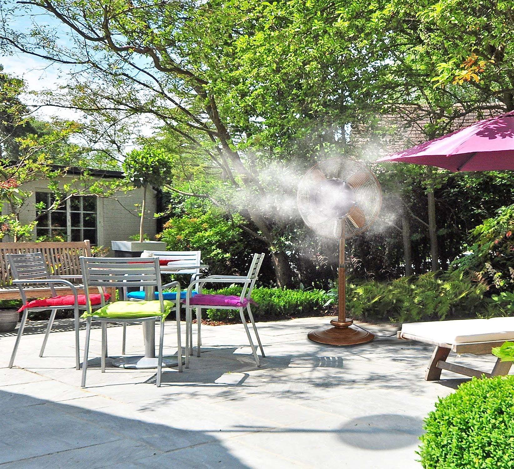 DIY Crafts Fan Misting Kit Convert Connects Fan Water Mister Cooling Patio Breeze Misting Heat Down Umbrella,Patio,Pergola,Vestibule (8 Pcs Fan Mist Set)