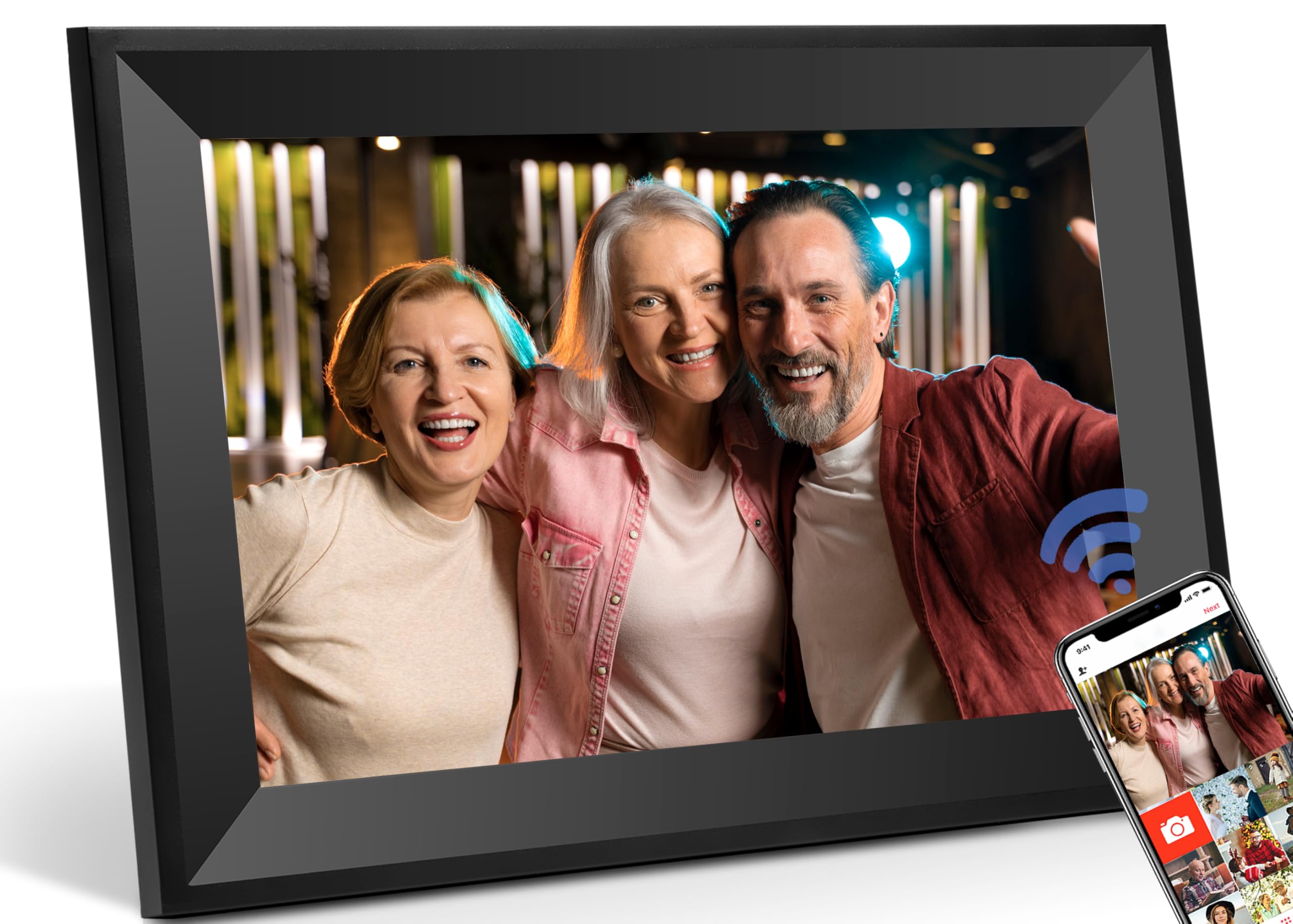 Uhale Digital Picture Frame 10.1 inch IPS Touch Screen Digital Photo Frame WiFi Enabled丨Wall Mountable丨Auto-Rotate Send Best Wishes via “Uhale ”App-for Families＆Friends or Grandparents Gift