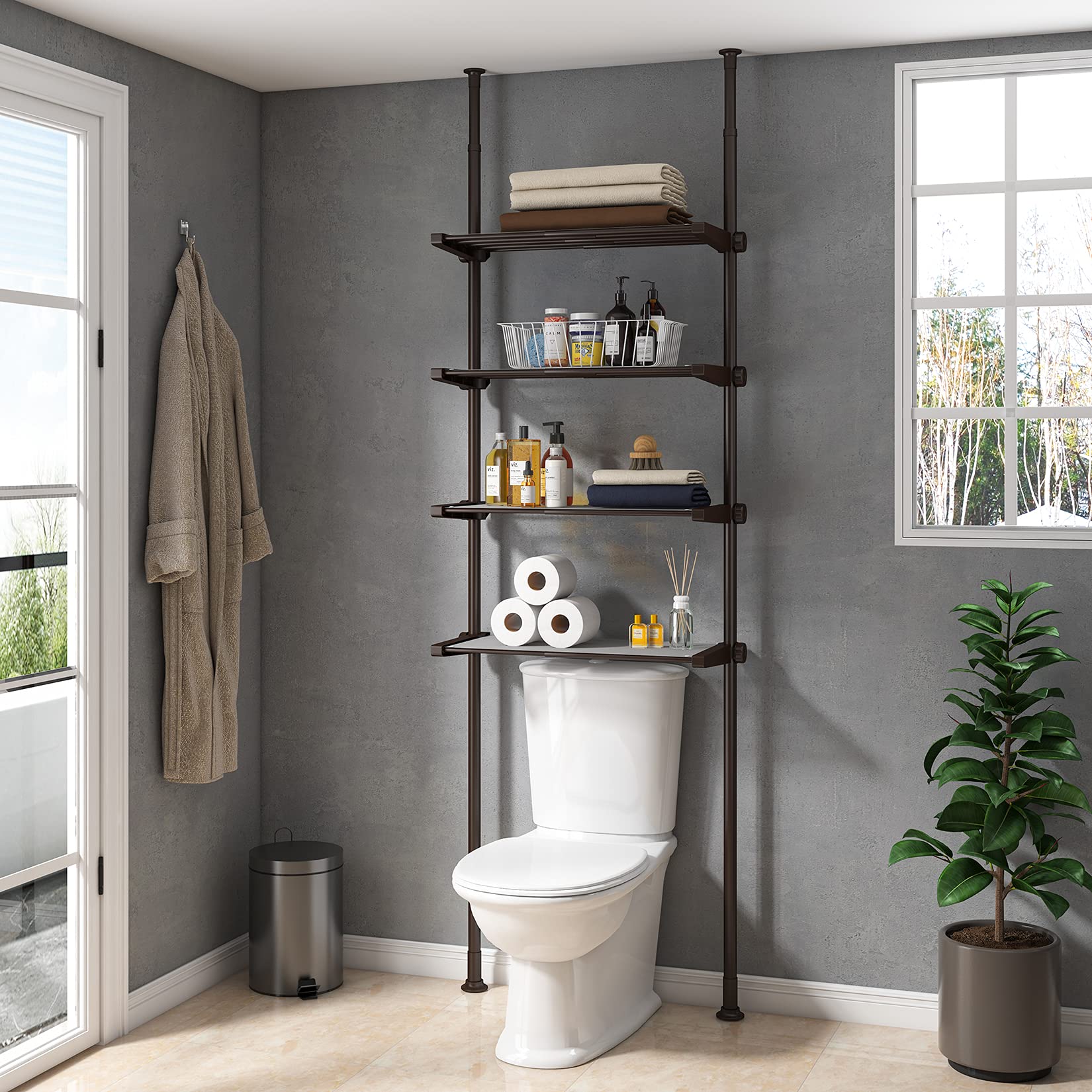 Buy ALLZONE Bathroom Storage Over The Toilet Shelf Organizer