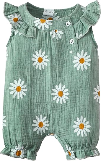 Newborn Baby Girl Clothes Romper Summer Outfits Infant Floral Short Sleeve Romper Jumpsuit Bodysuit