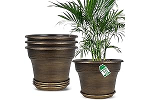 4 PCS Large Garden Pots Outdoor