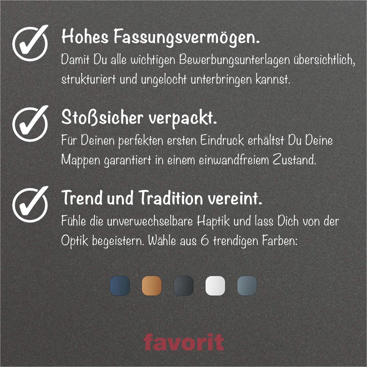 20 Stück 3-teilige Bewerbungsmappen Anthrazit Metallic mit 2 Klemmschienen - Premium-Qualität mit hochwertiger Prägung BEWERBUNG - direkt vom Hersteller STRATAG