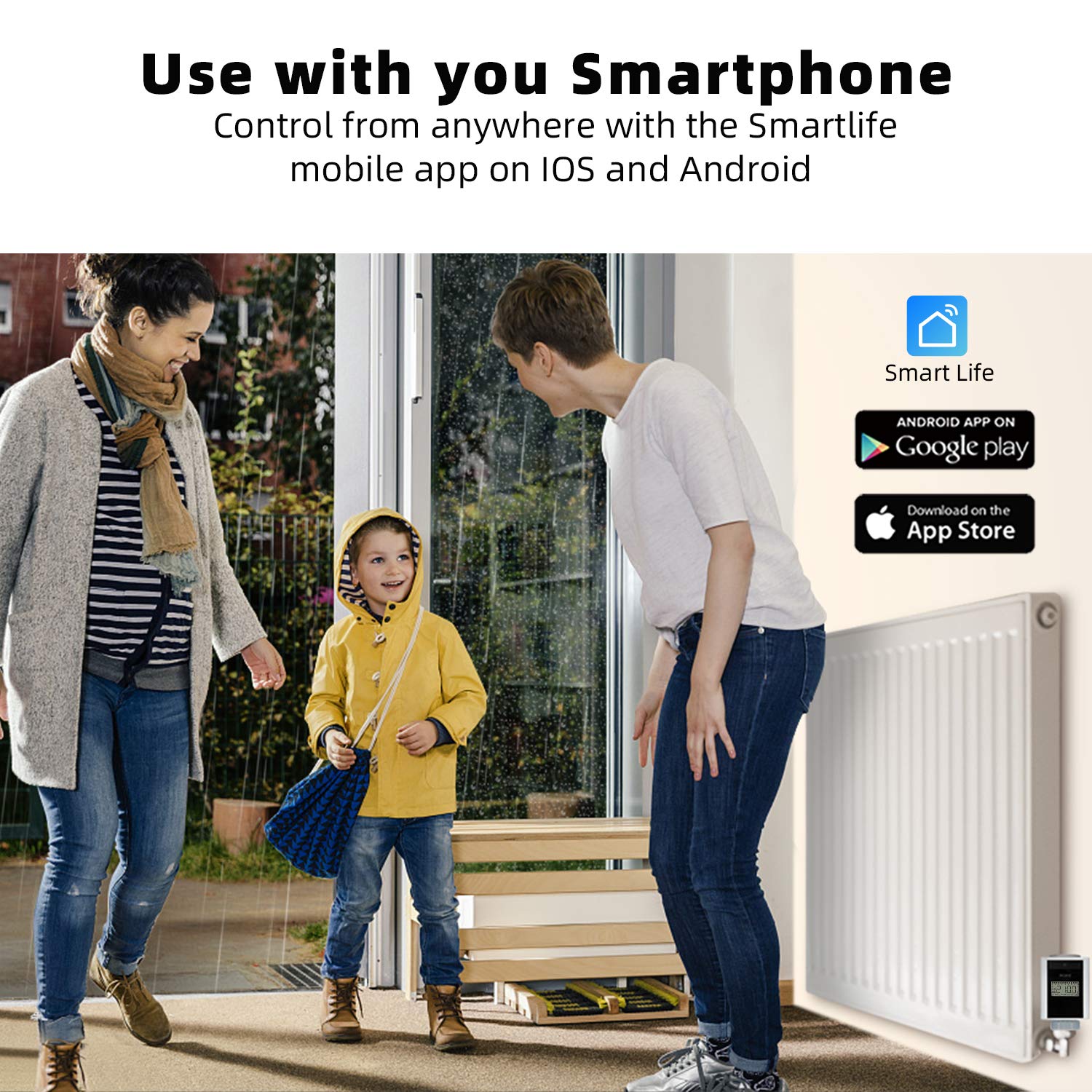 Smart Home Heizkörperthermostat, Digitaler Thermostat Heizung AWOW