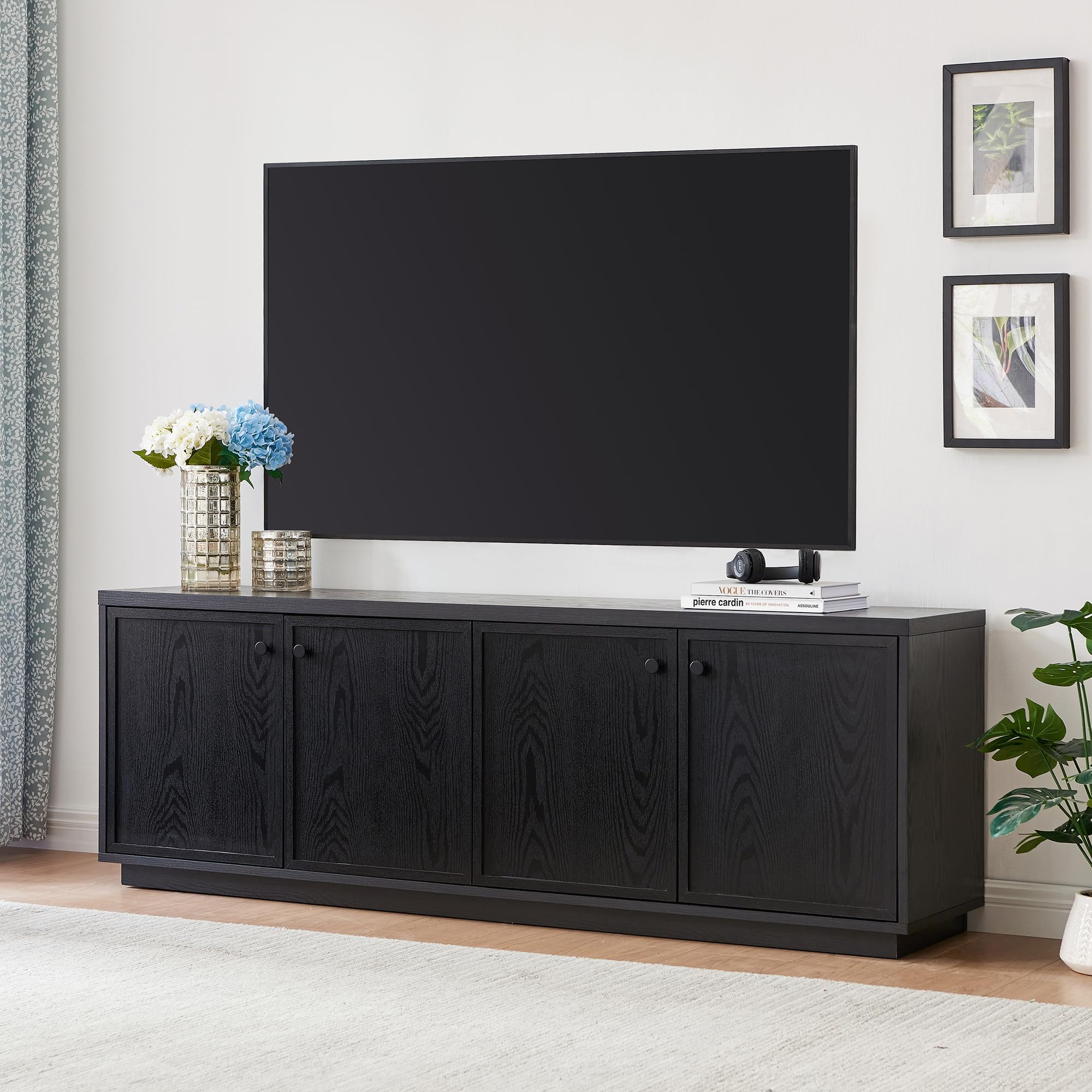Henn&Hart Ormond TV Stand, 70" Wide, Black