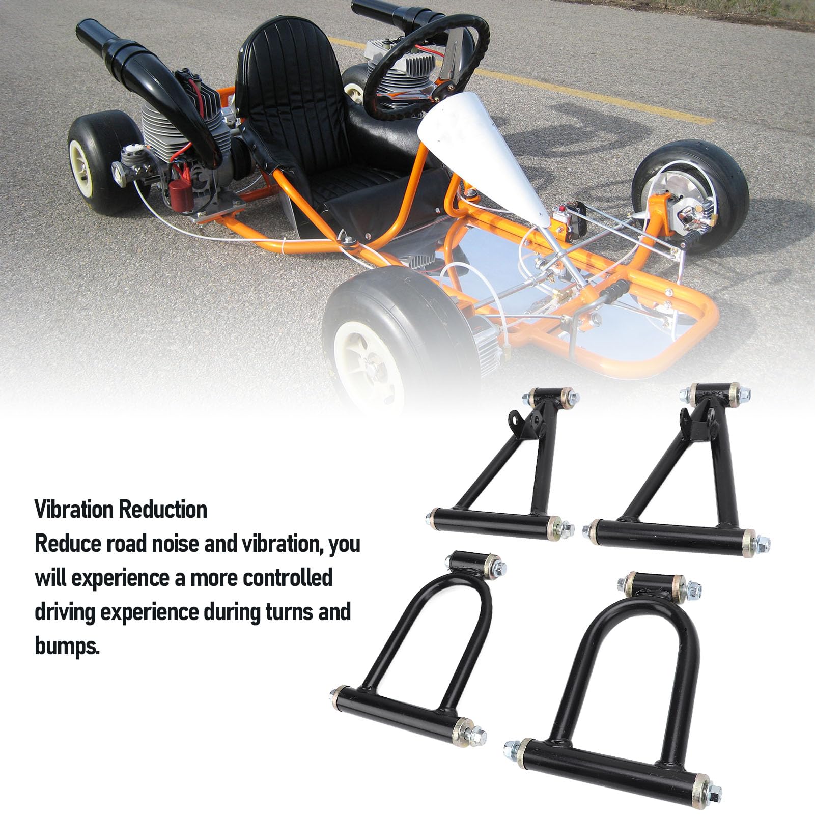 6-calowy Zestaw Przedniego Zawieszenia Amortyzator Wahacza Metalowy zespół Wahacza dla 4 Koła Quad Gokart