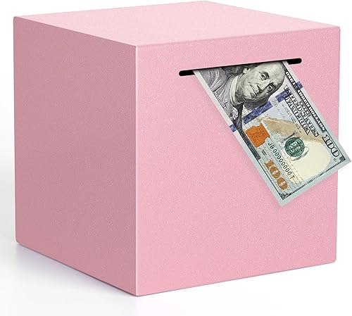 Vista 41 de Alcancía para adultos debe romperse para abrir, alcancía irrompible de acero inoxidable para adultos, caja de ahorro de metal para ahorrar dinero