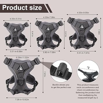 shudyear Cat Chest Harness and Leash Set Adjustable Anti-Escape Soft Mesh Cat Vest for Walking Outdoor (Blcak, S)