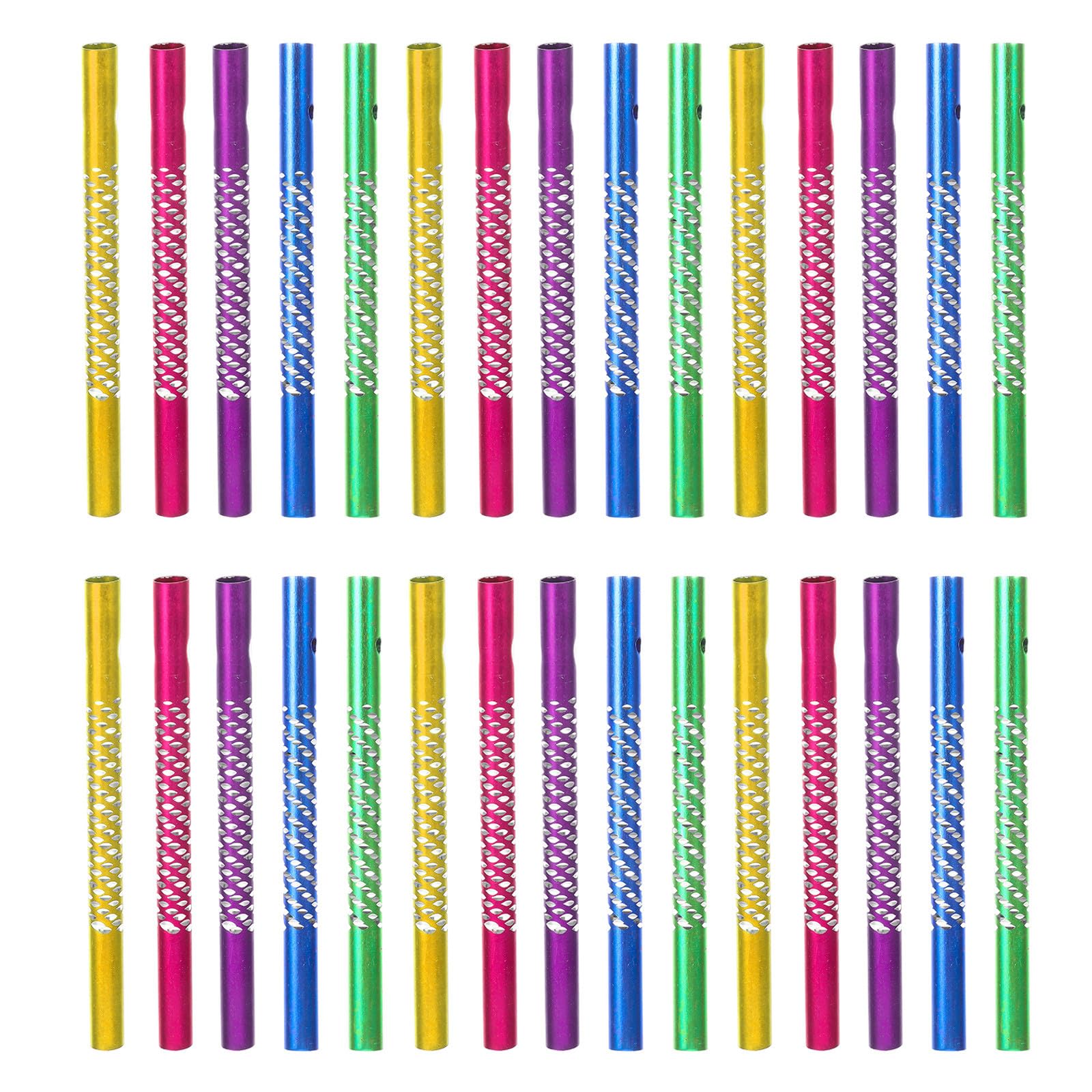 Warmhm 50pcs Metal Wind Chime Tubes Diy Wind Chime Parts for Garden Outdoor Craft Supplies