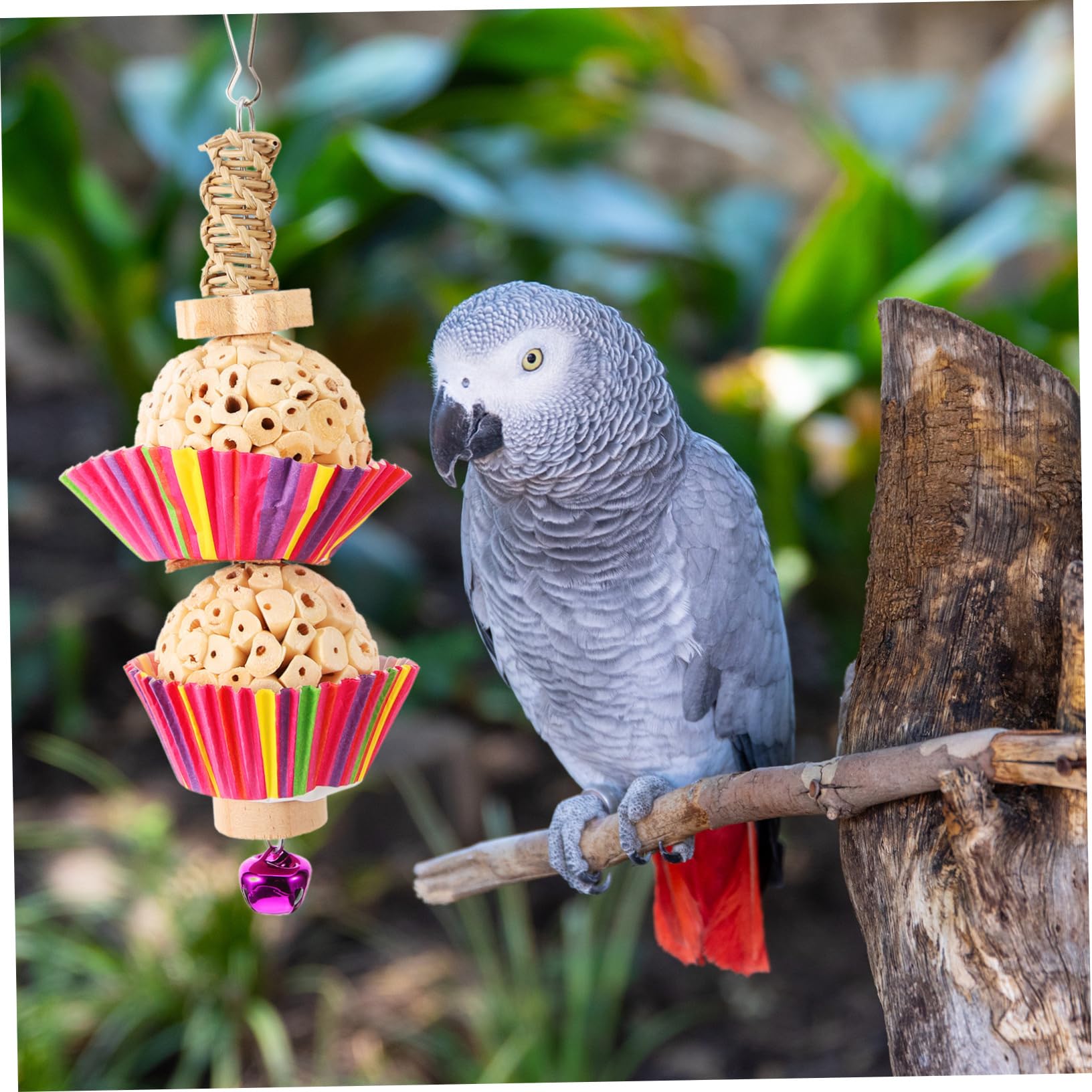 Jouet à Mâcher Suspendu pour Perroquet Accessoire Et pour Petits Oiseaux pour Calopsittes Et Conures Jouet Et Réutilisable pour Amusement Optimal