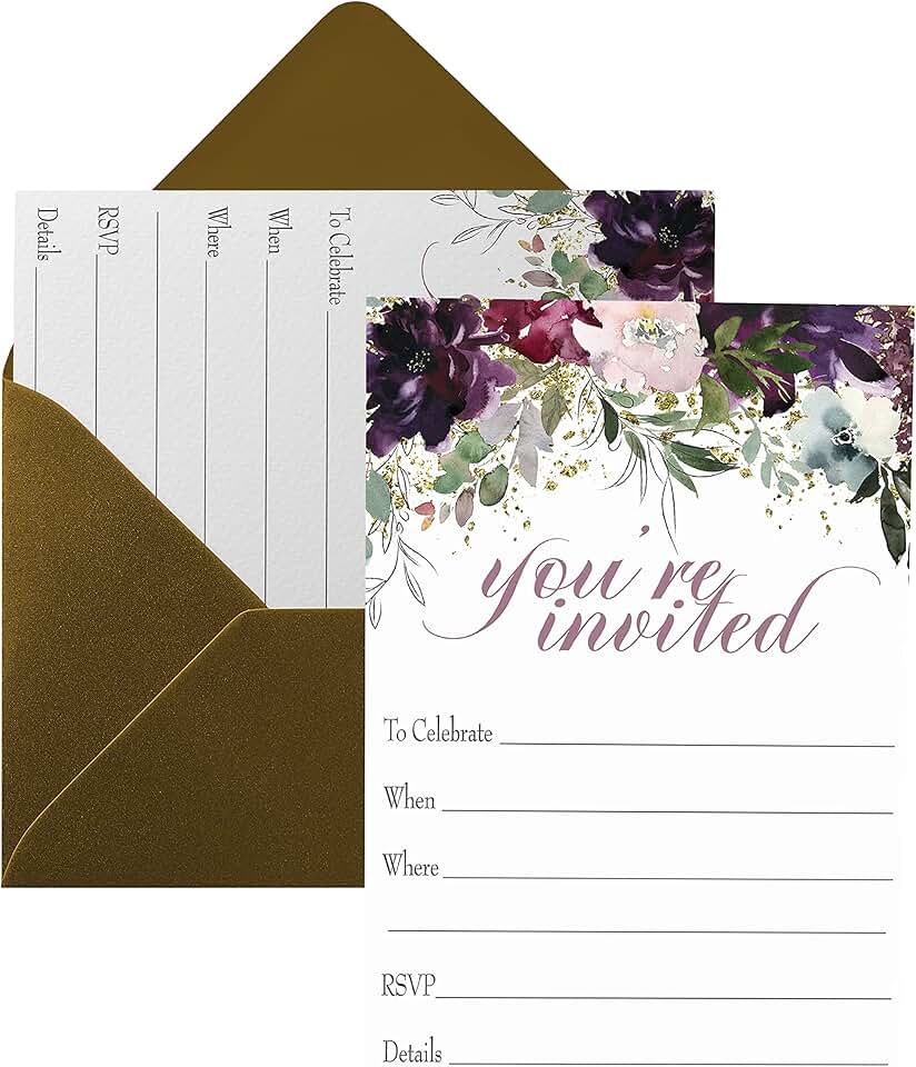 blank invitations cards