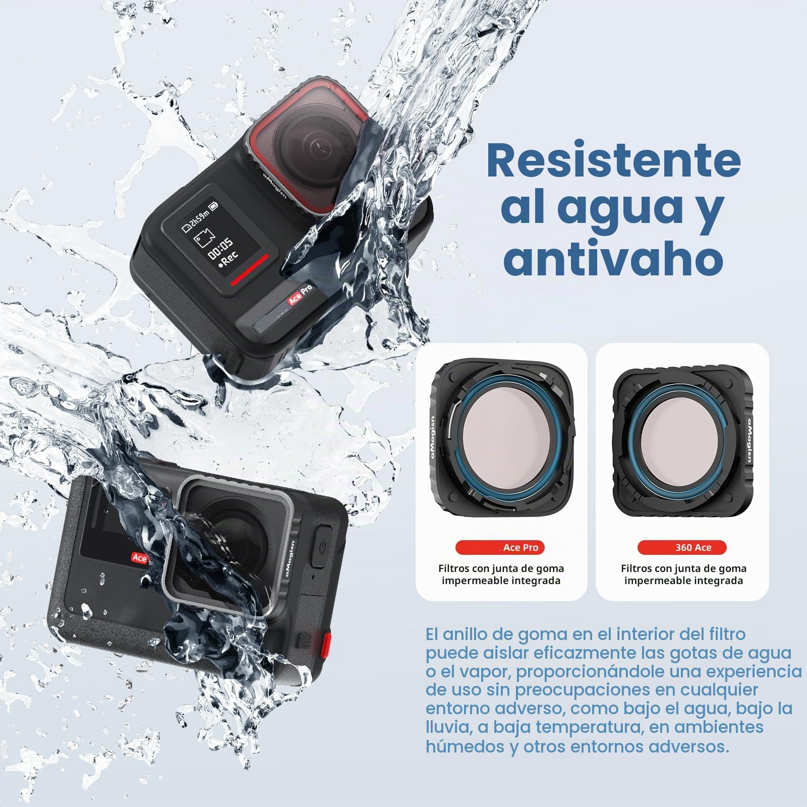 Juego de filtro de lente de filtro para Insta 360 Ace Pro/Ace UV CPL ND8-64