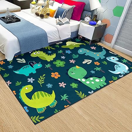 Amazon.com: Paco Home Kids Rug Jurresic World T-Rex Dinosaur Jungle in ...