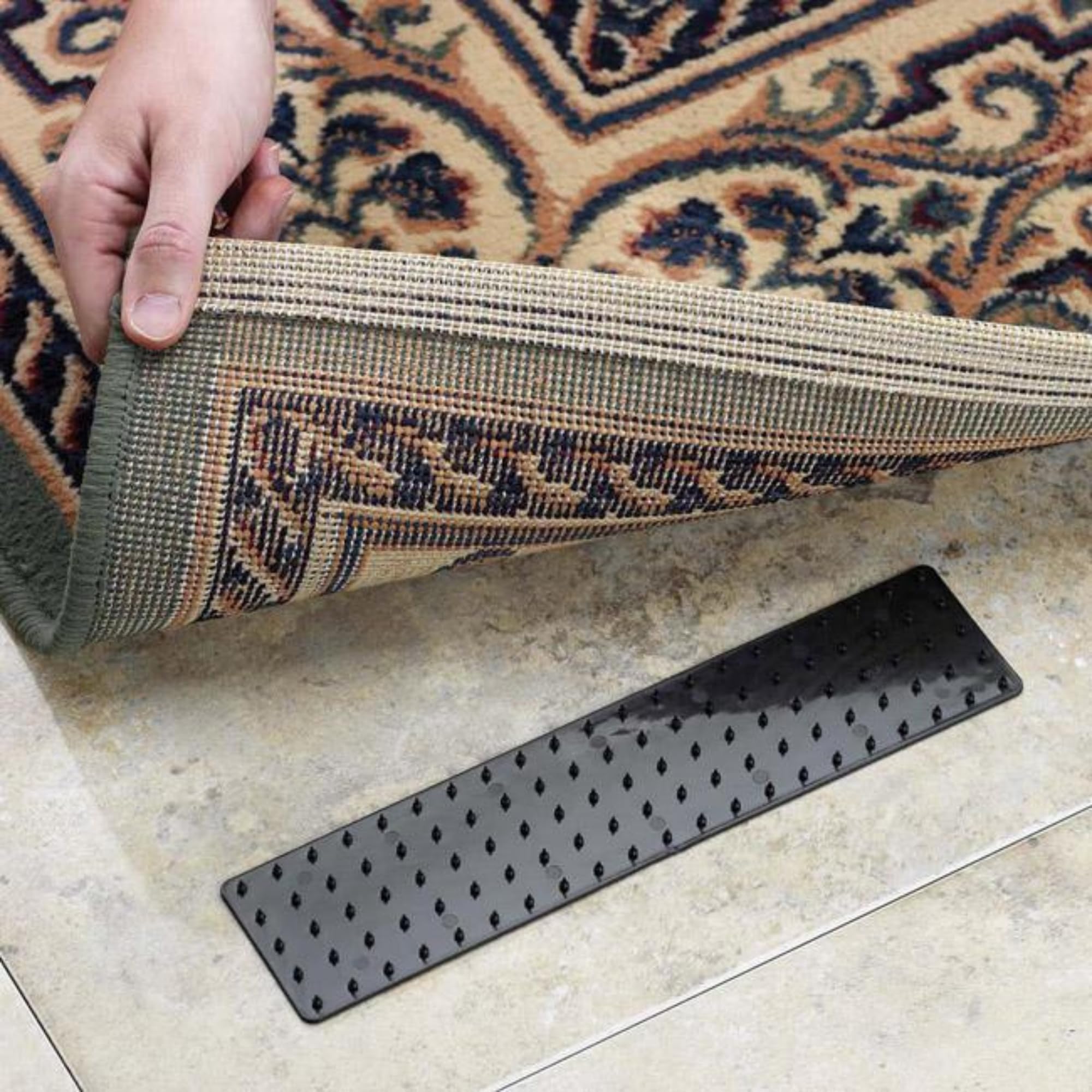 Gadget Planet Rug Gripper for Carpeted Floor (Pack of 4 Grips)- Carpet Grippers for Wooden Laminate Floors- Non Slip Carpet Grips - Image 3
