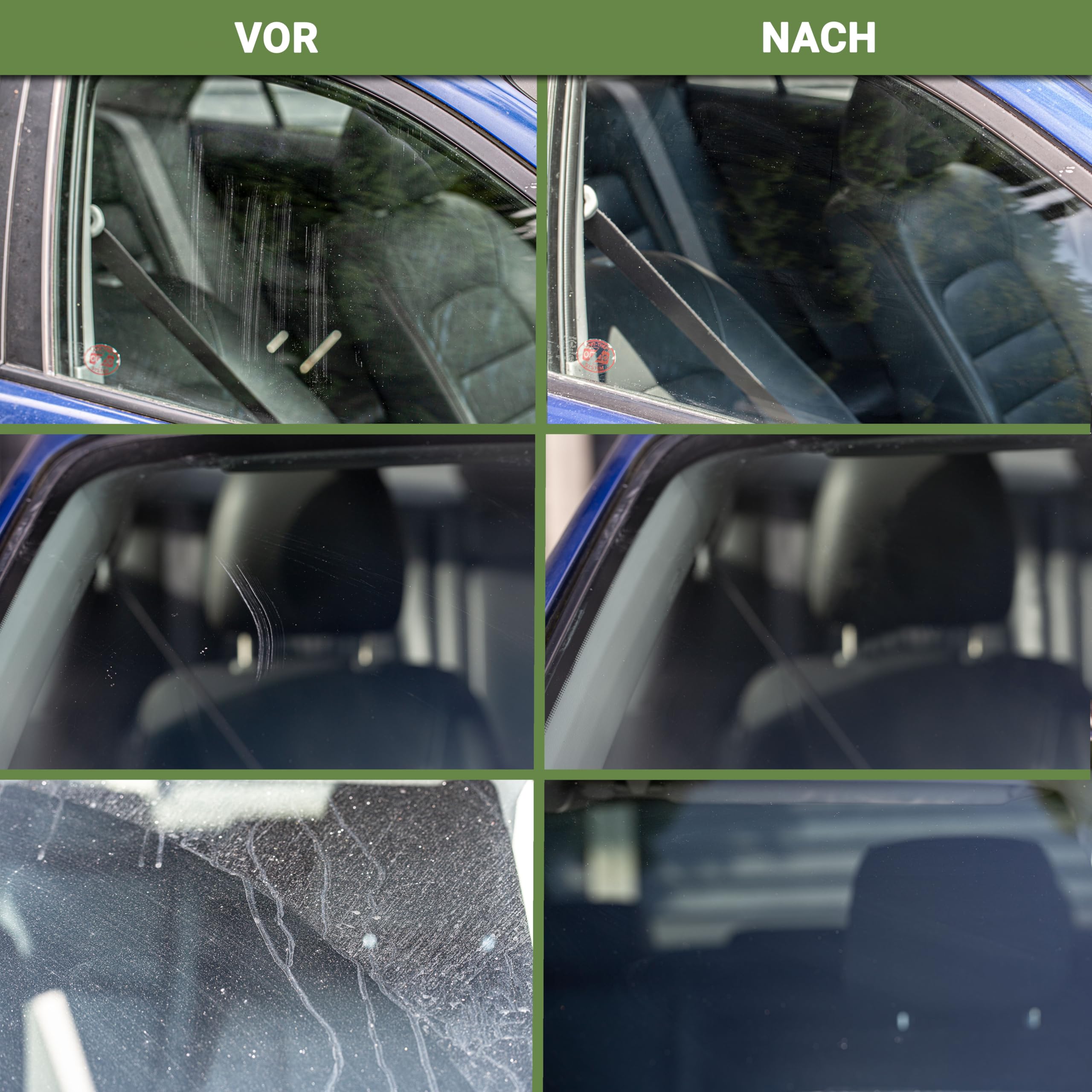 GLASS POLISH DIY 75mm Windschutzscheiben-Kratzentfernungskit für alle Autoscheiben – Entfernt tiefe Kratzer, Scheibenwischer-Schäden & Trübung – Stellt klare Sicht wieder her