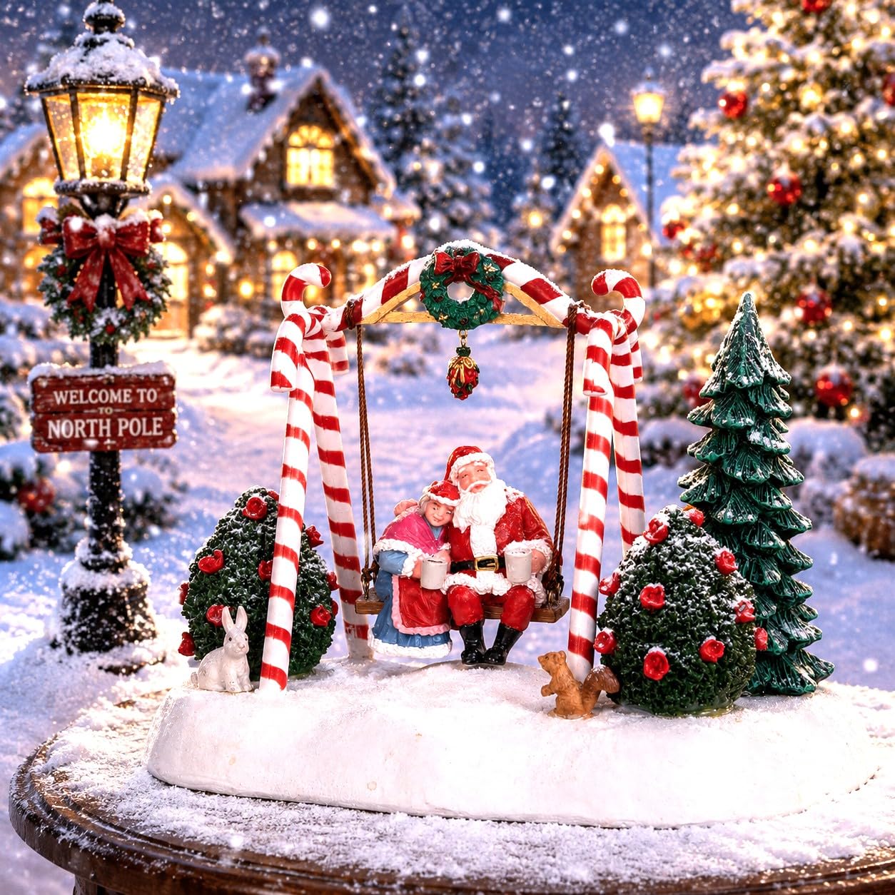 Lemax 24479 Wonderland Accessoire : balançoire Père Noël