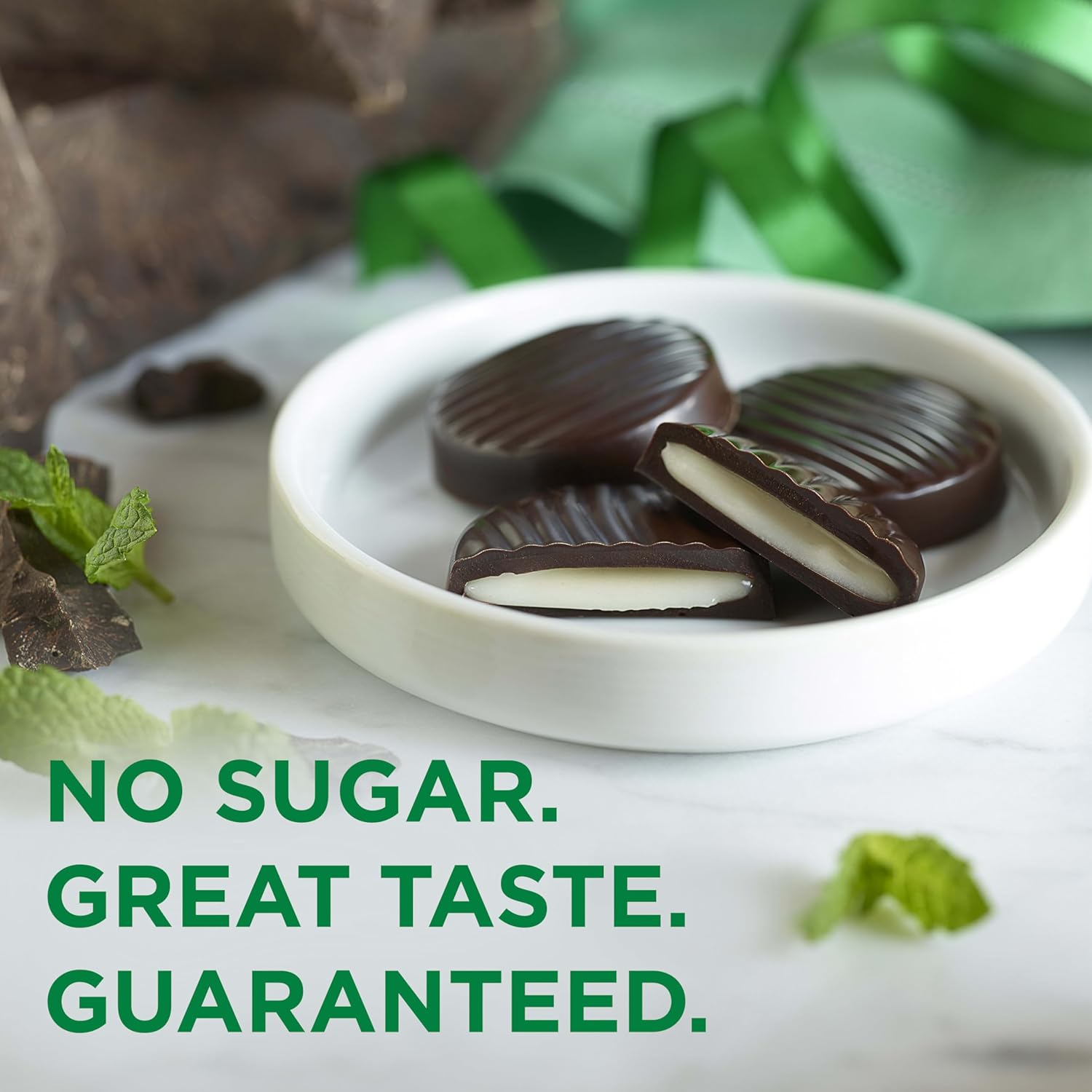 Russell Stover Sugar Free Mint Patties with Stevia, 10 oz. Bag, (Pack of 3)