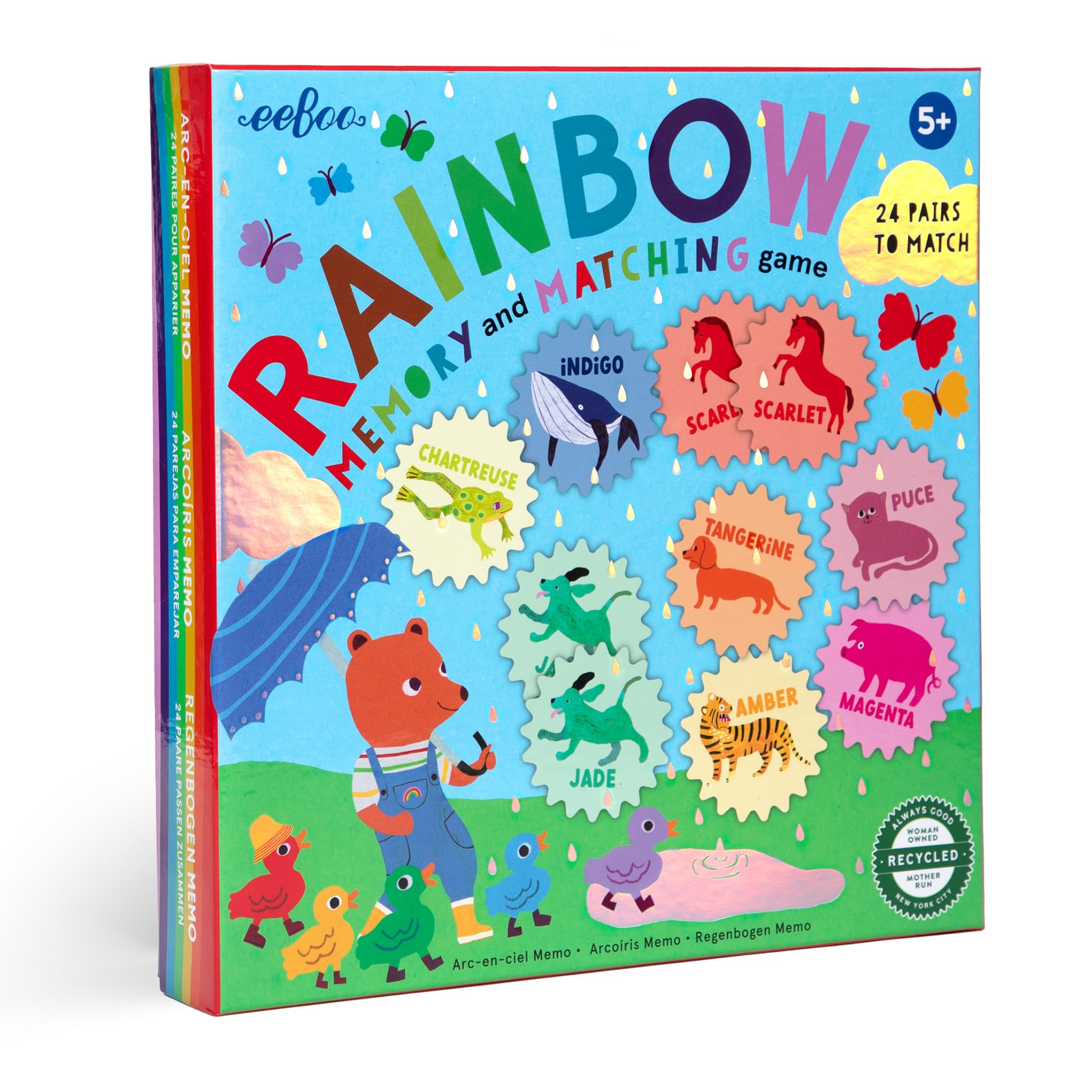 eBoo Rainbow Memory and Matching Game, 1 EA