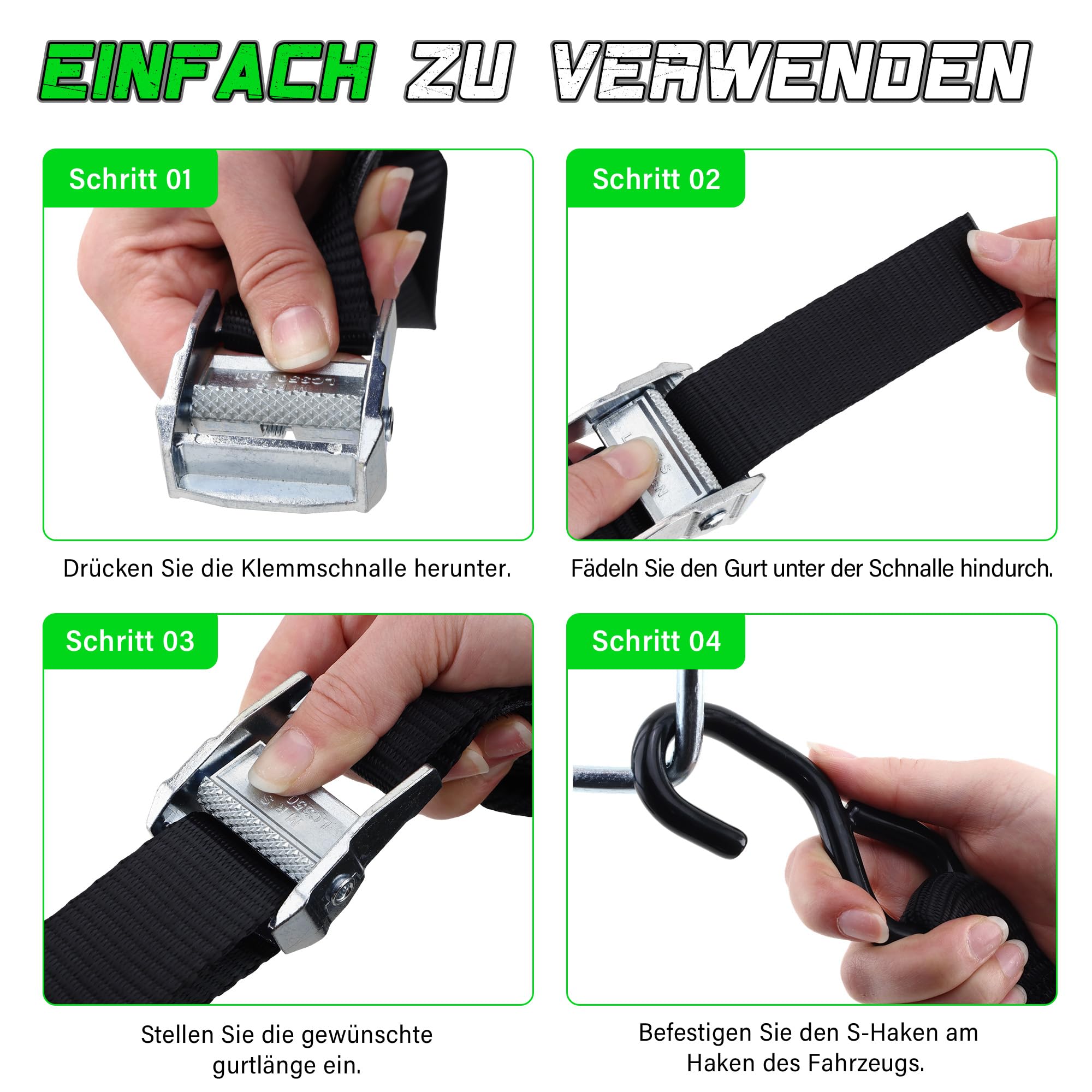 STARLEAPARTS Gepäcknetz für Pickup LKW 1,27x1,07m, Cargo Net für Anhänger, BS:500KG, S Haken, Frachtnetz Reißfest mit 4 Festen Gurten, Verstellbar Ladungssicherungsnetz für SUV Truck Auto