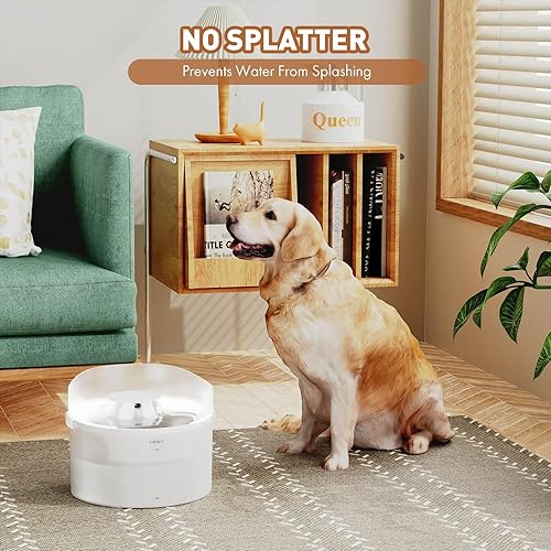 Miniatura 2 de NPET Fuente de agua para perros, 270 onzas/2 galones/8L antisalpicaduras, fuente automática para beber mascotas, alimentador de agua súper