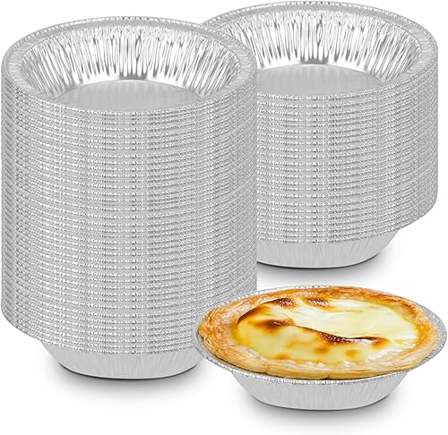 The Baker Celebrations Moldes desechables de papel de aluminio para hornear de 4-1/4 pulgadas, moldes para tartas, sartén pequeña, fabricados en