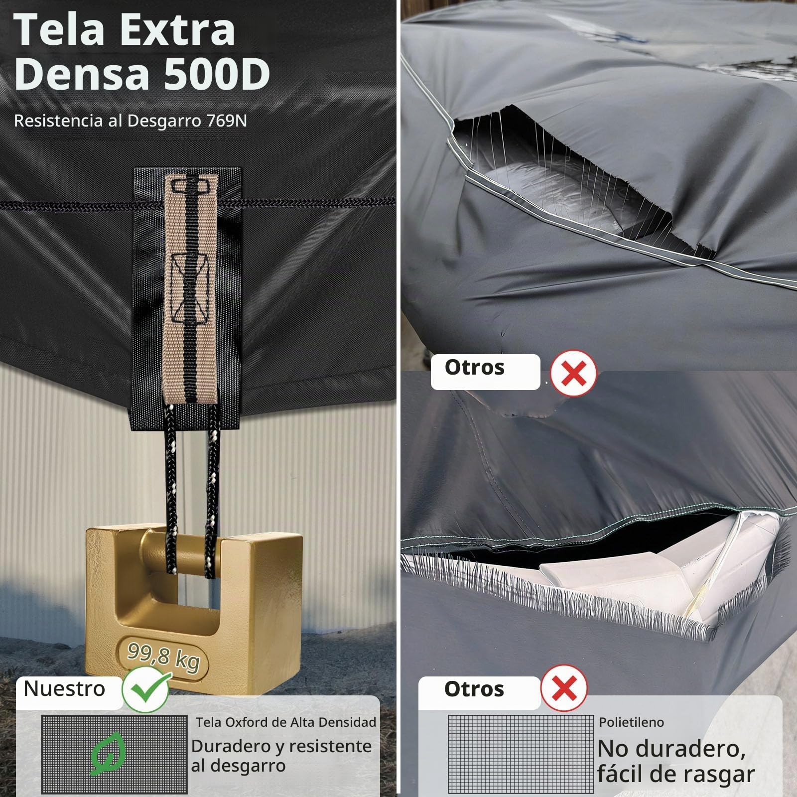 QH.Home Cubierta Ovalada de Invierno para alberca Ovalada Bestway/Intex/Coleman de 8.2 x 14 pies, [Tela Resistente Mejorada 2025 Duradera y Resistente al Viento] con trinquete de Ajuste rápido
