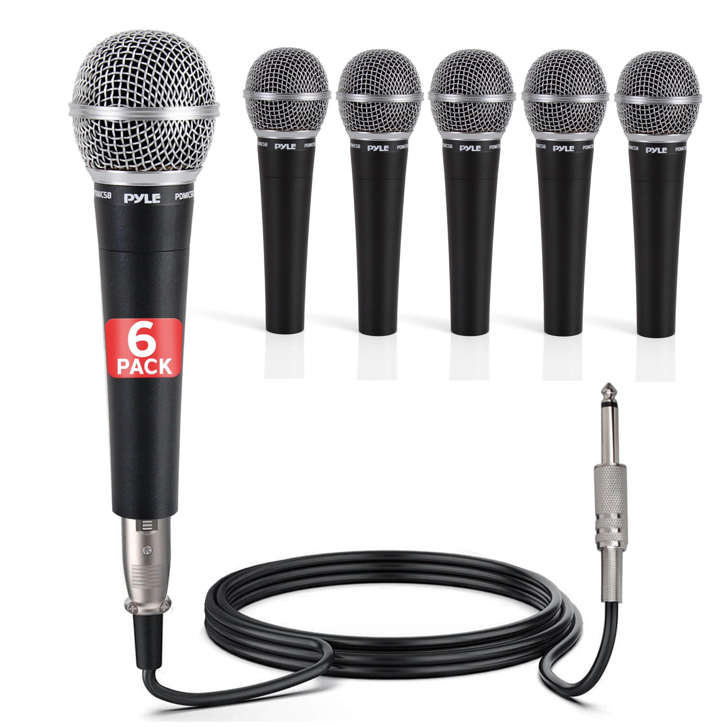 SHURE ダイナミックマイク XLR接続 ポップフィルター付き Amazon.co.jp: Pyle プロフェッショナルダイナミックマイク - 6個