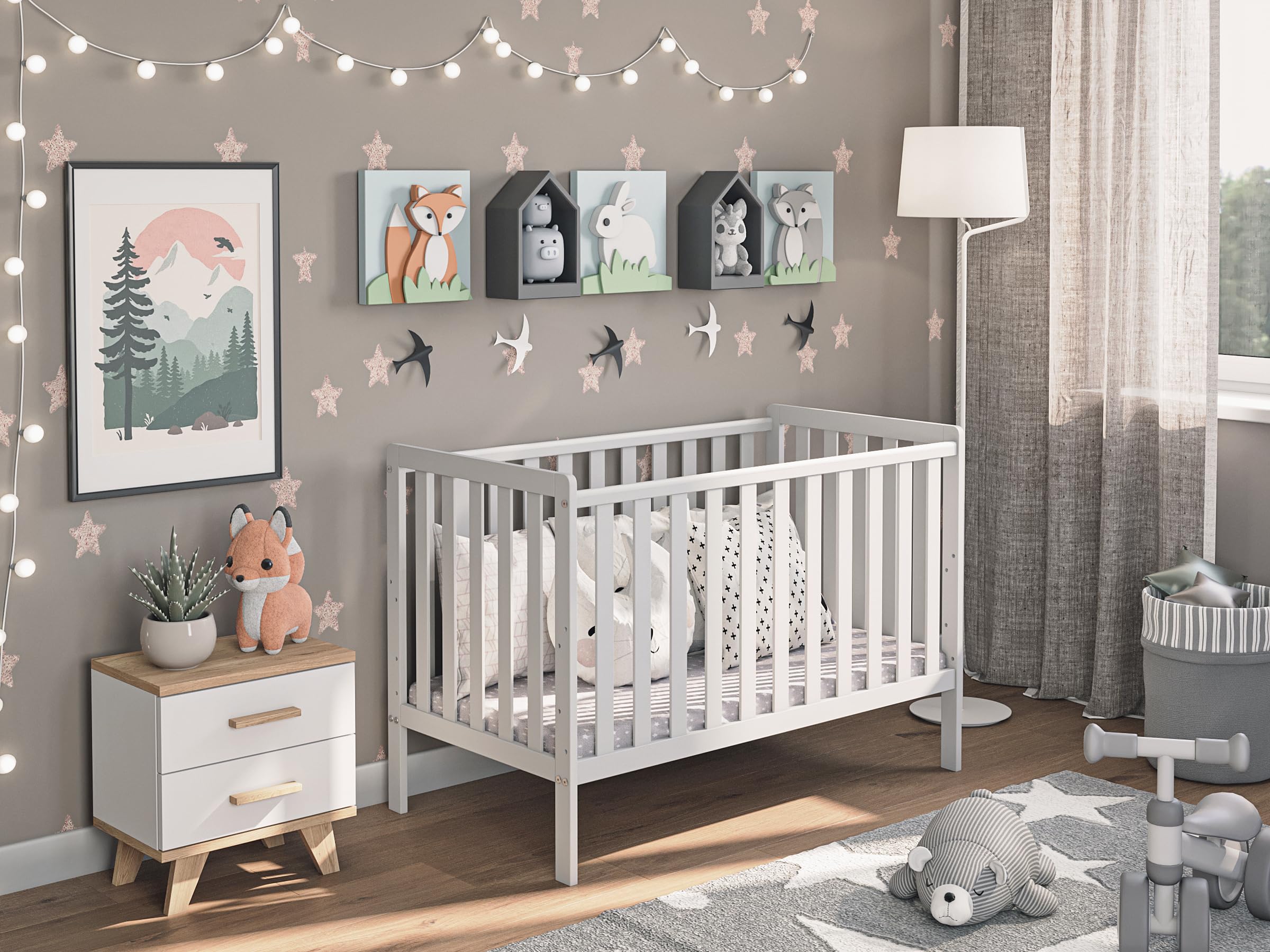 Genérico Cuna Lulu 60x120 cm Convertible en Cama Infantil (sin colchón)