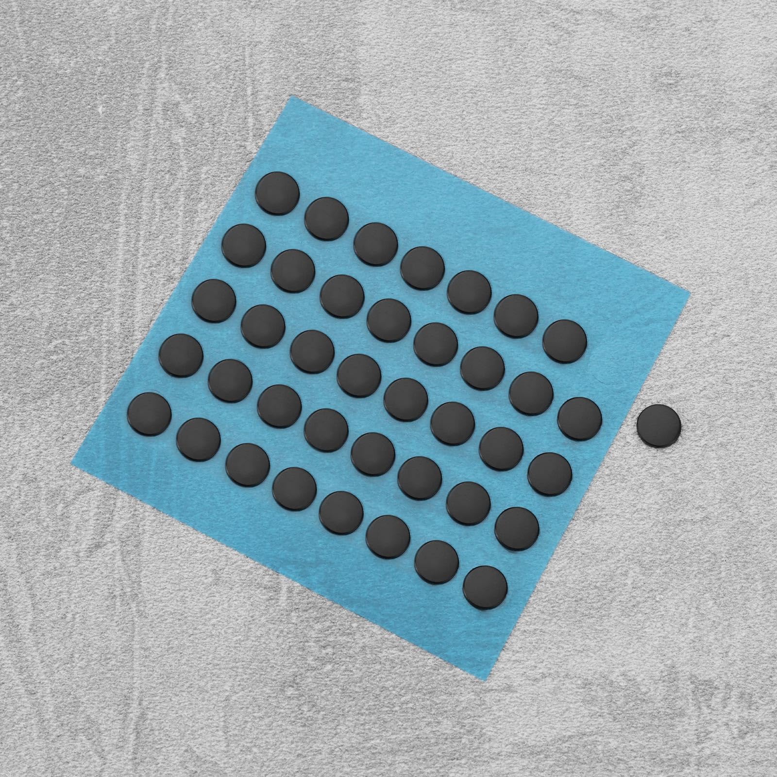 40 szt. łyżworolki pod mysz PTFE 6 x 0,8 mm zaokrąglone, gładkie nóżki myszy zmniejszają tarcie między myszą a podkładką, odpowiednie do biura gier i na co dzień czarne
