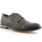 Mens Classic Cap-Toe Lace Up Derby Dress Shoes