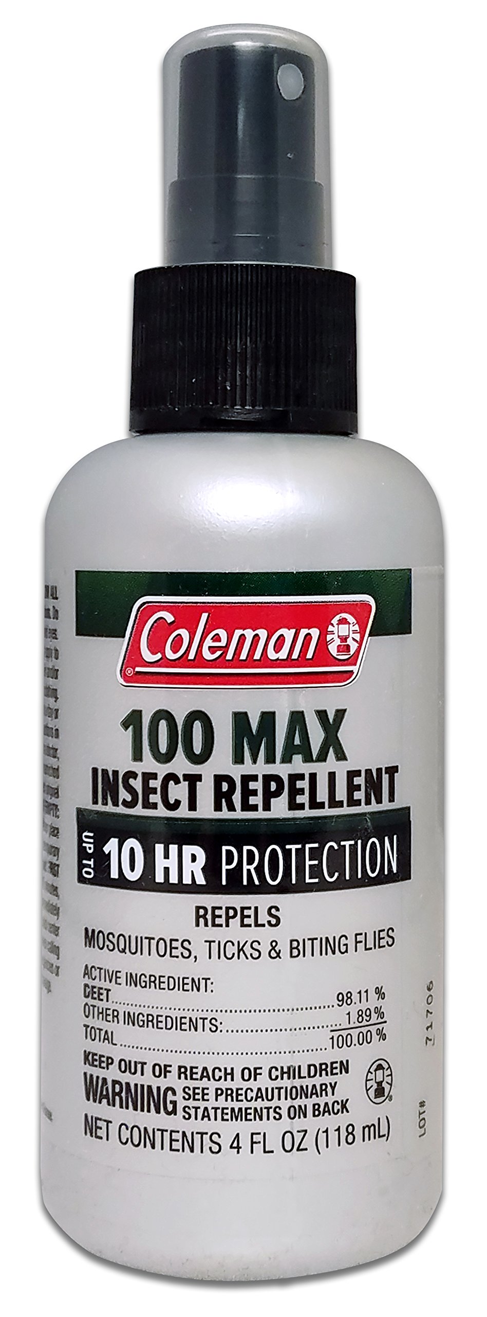 Coleman Max 100% Deet Insect Repellent 1 oz Pump Spray - Pack of 6 - w/ (6) Healthandoutdoor Hand Wipes