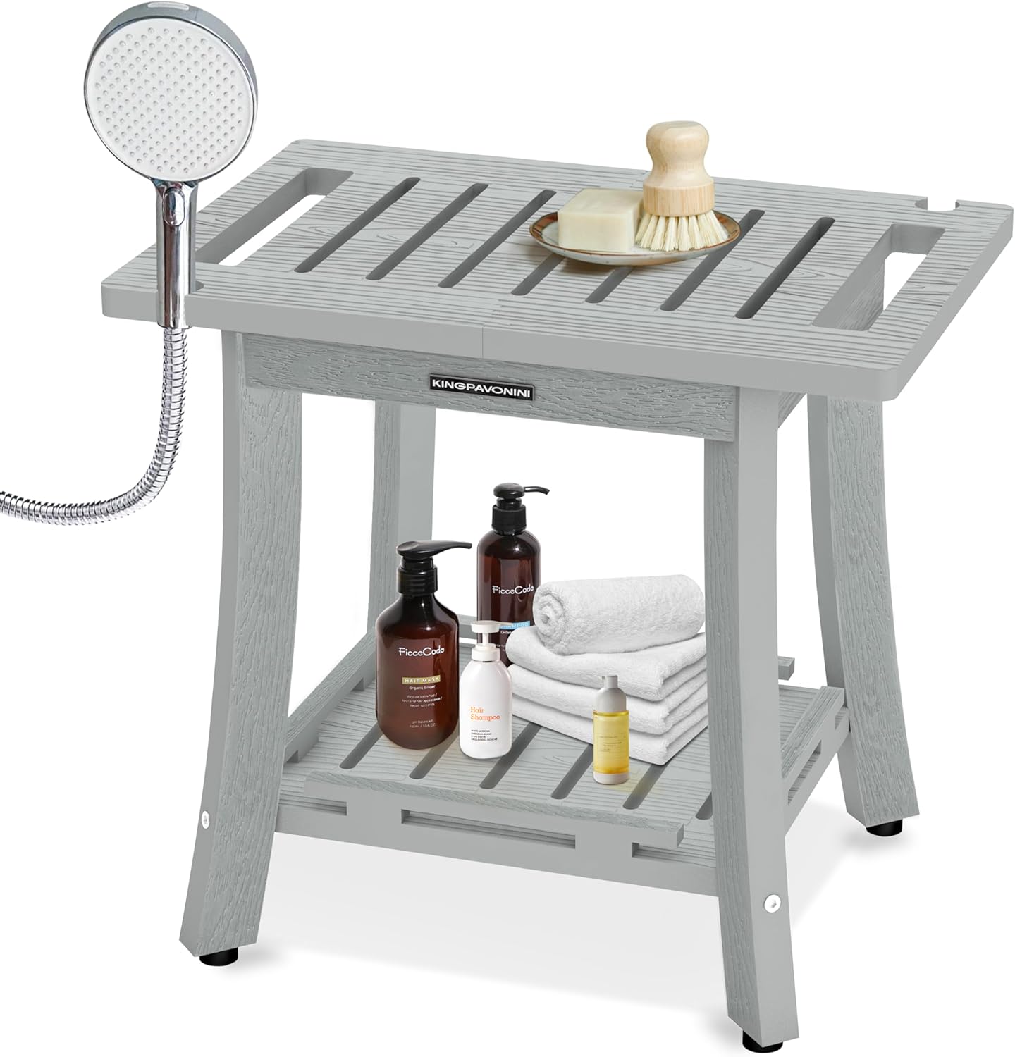 KingPavonini HDPS Bathe Benches for Inside Bathe to Sit on, Waterpro…